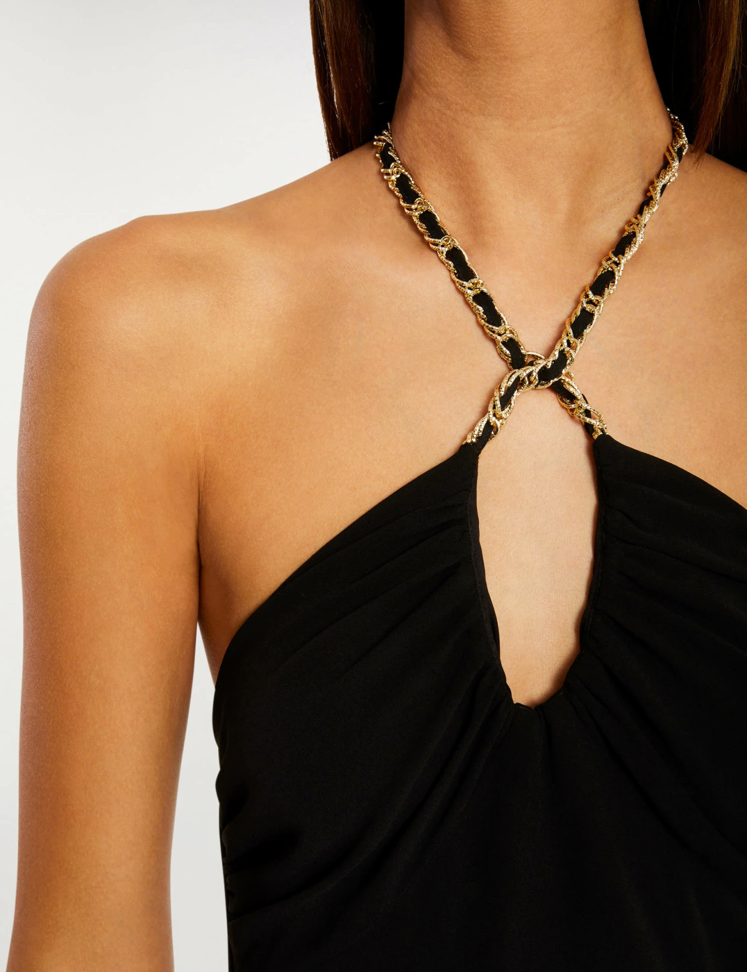 Bustier Avec Détail Chaîne Noir Femme – Image 5