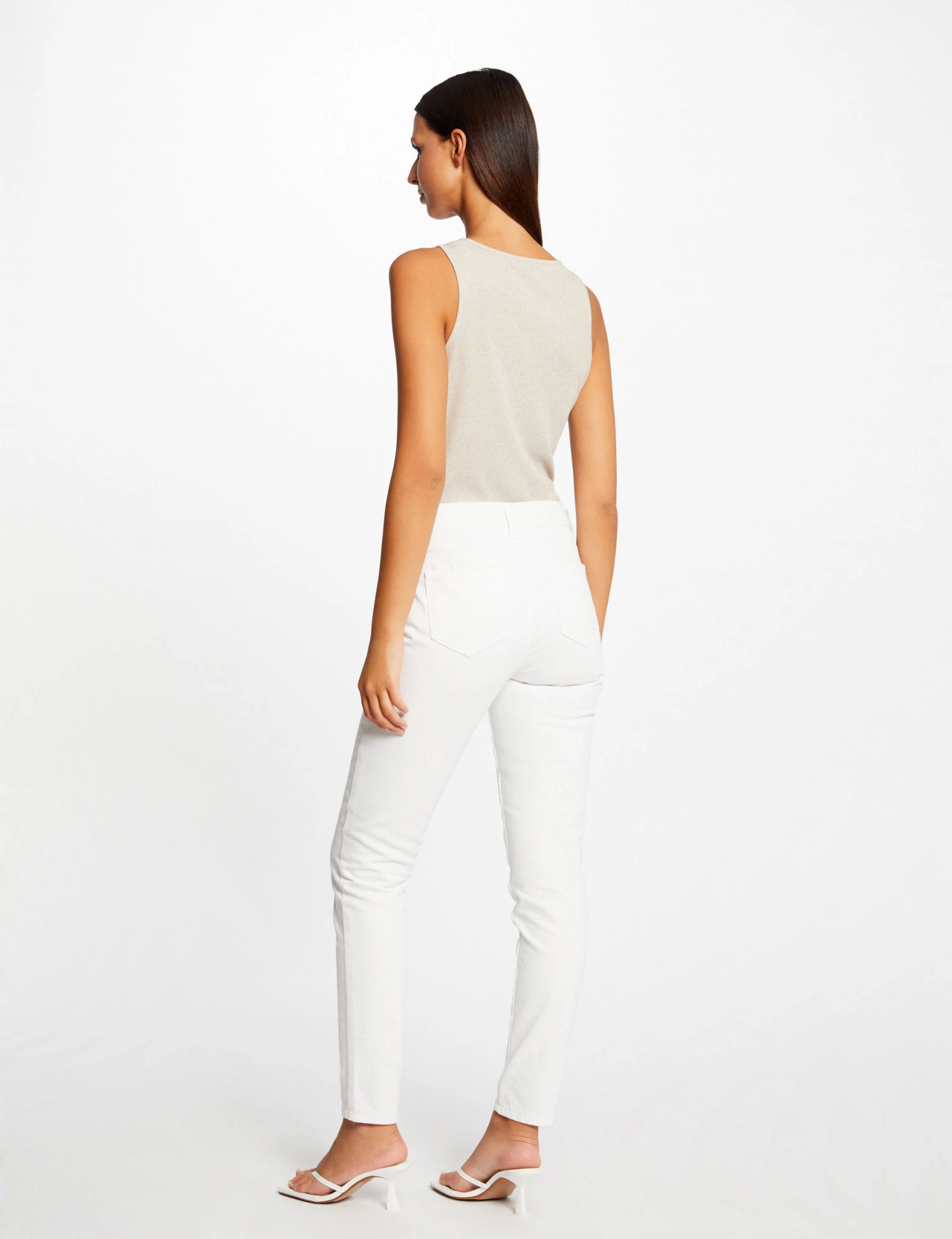 Débardeur Avec Ouverture épaule Ivoire Femme – Image 2