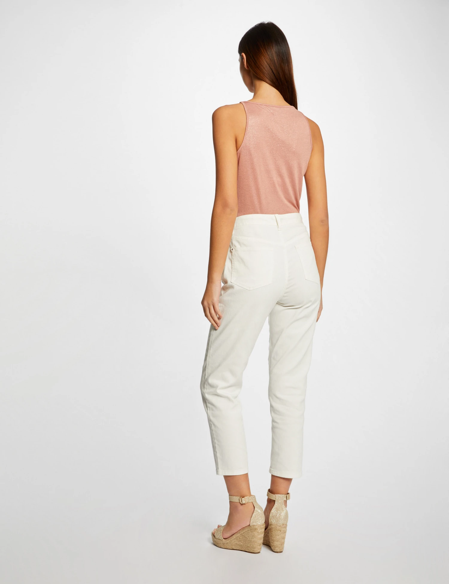 Débardeur Bretelles Fines Avec Chaînes Rose Moyen Femme – Image 2