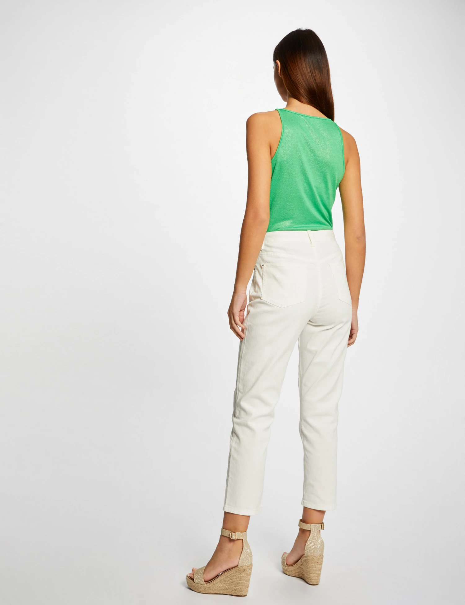 Débardeur Bretelles Fines Avec Chaînes Vert Femme – Image 2