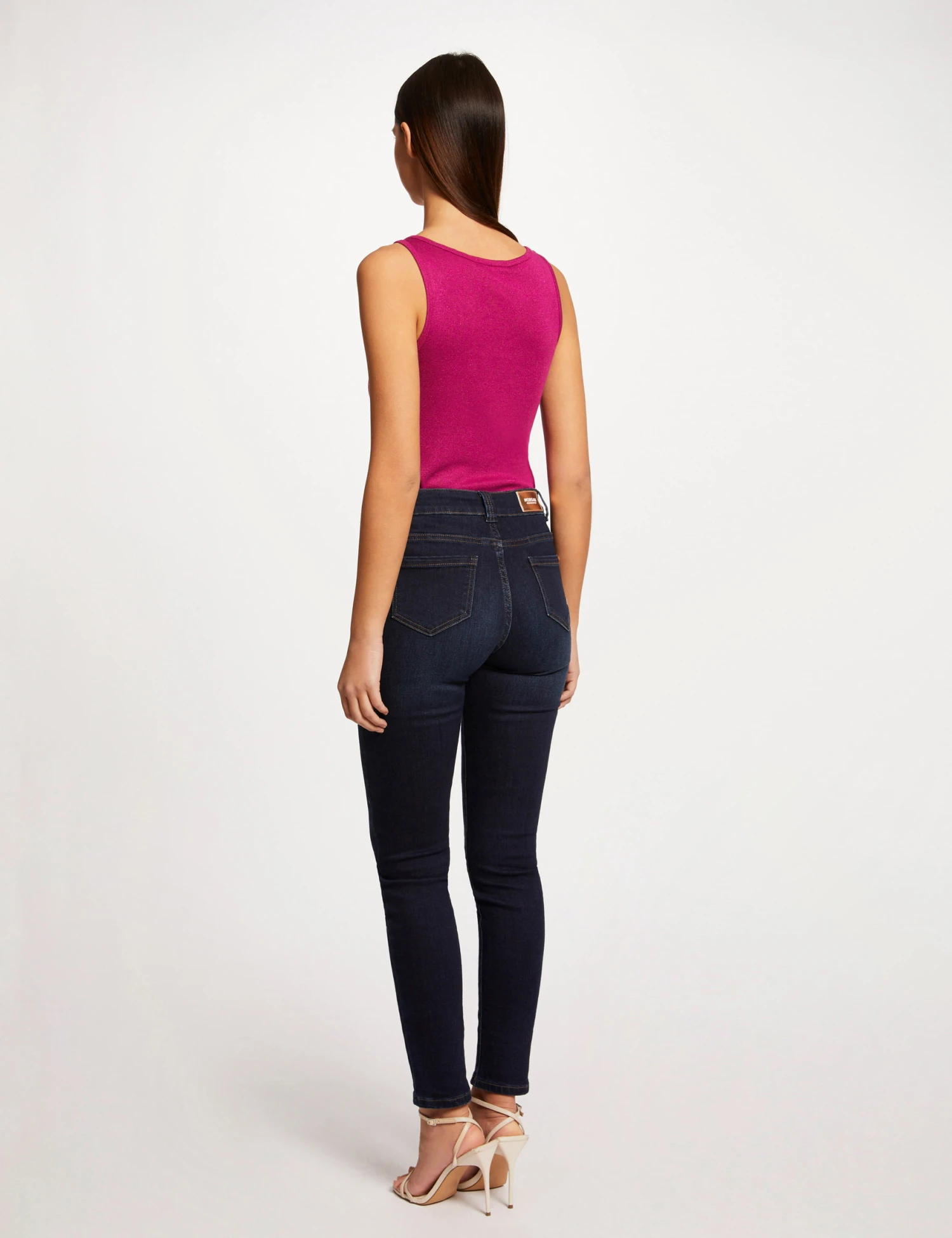 Débardeur Bretelles Larges à Ornement Framboise Femme – Image 2