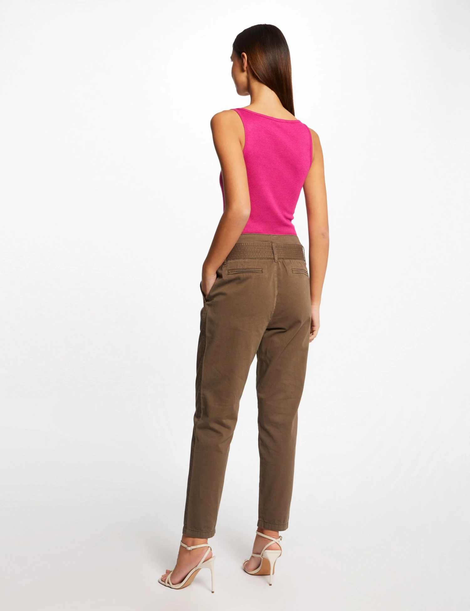 Débardeur Bretelles Larges Avec Chaînes Rose Fonce Femme – Image 2