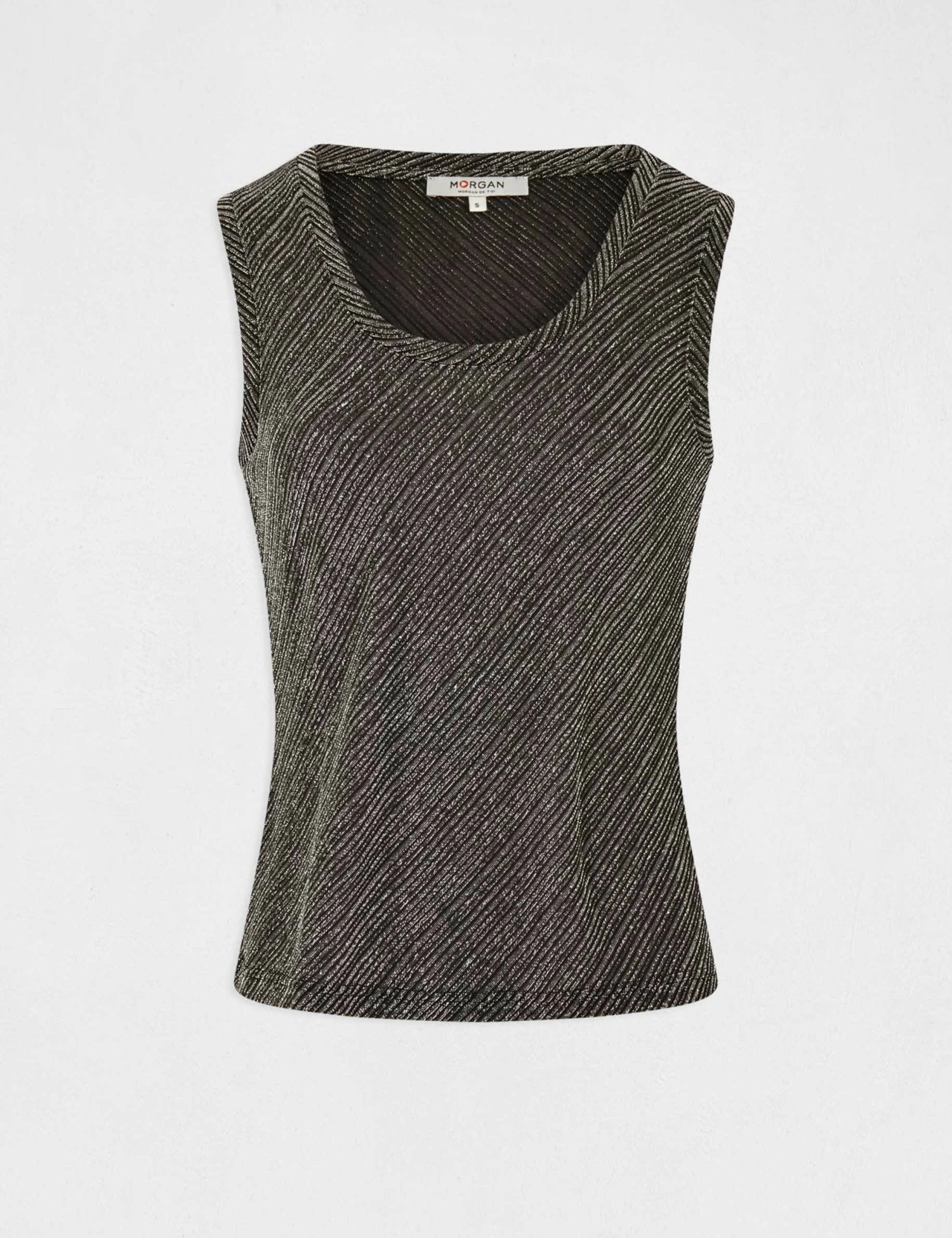 Débardeur Bretelles Larges Col Rond Argente Femme – Image 4