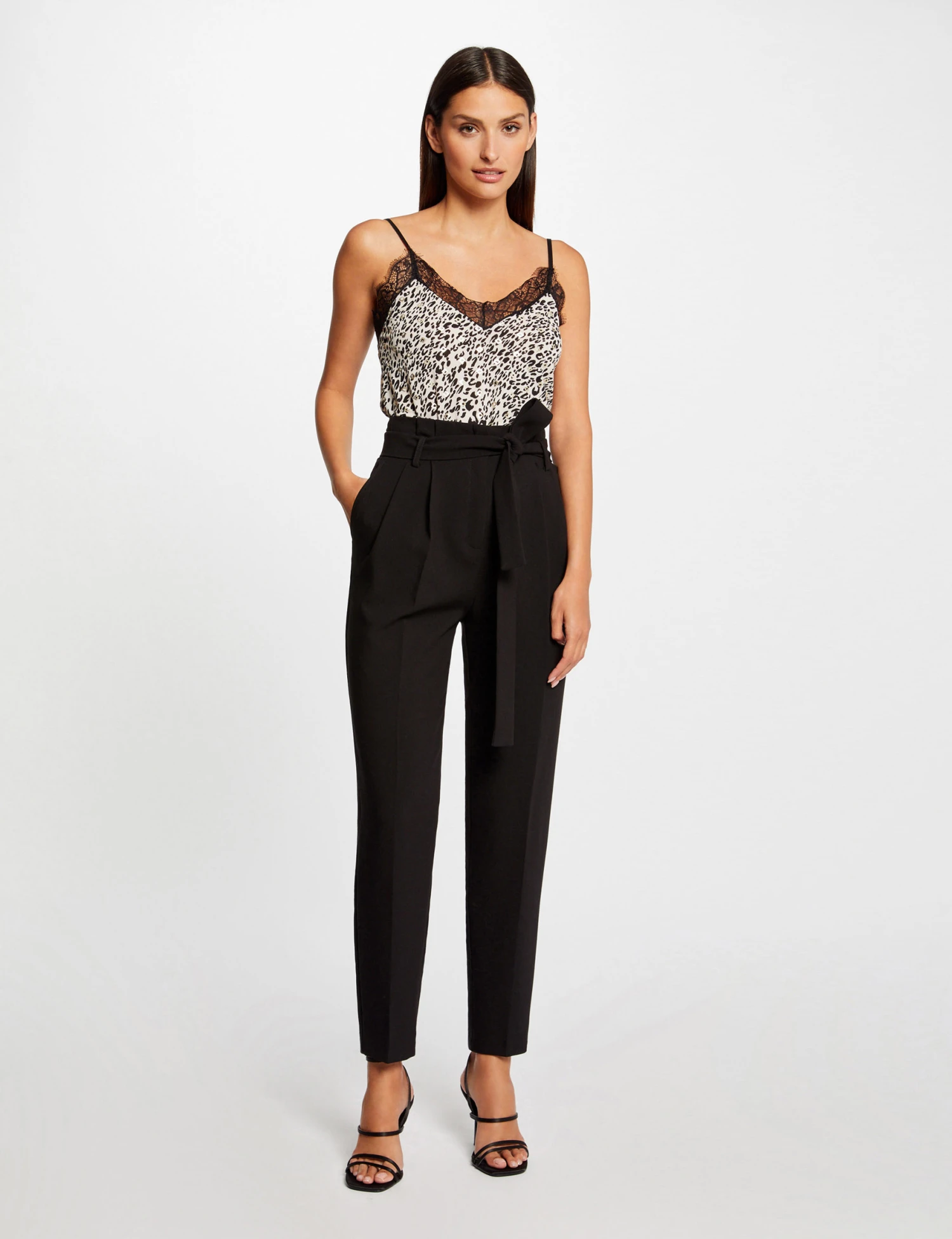 Débardeur Dentelle Et Imprimé Animalier Multico Femme – Image 3