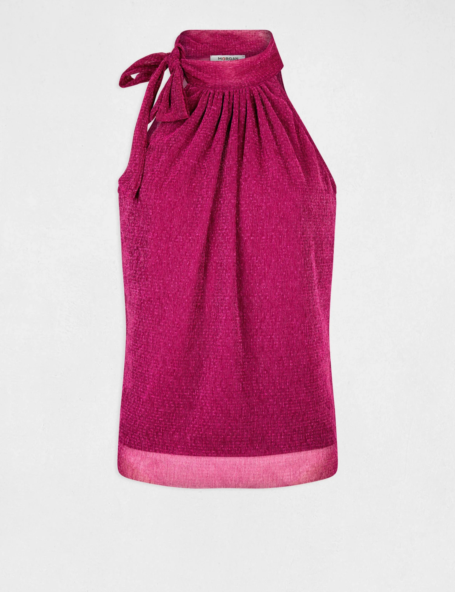 Débardeur Encolure Américaine Avec Noeud Rose Femme – Image 4