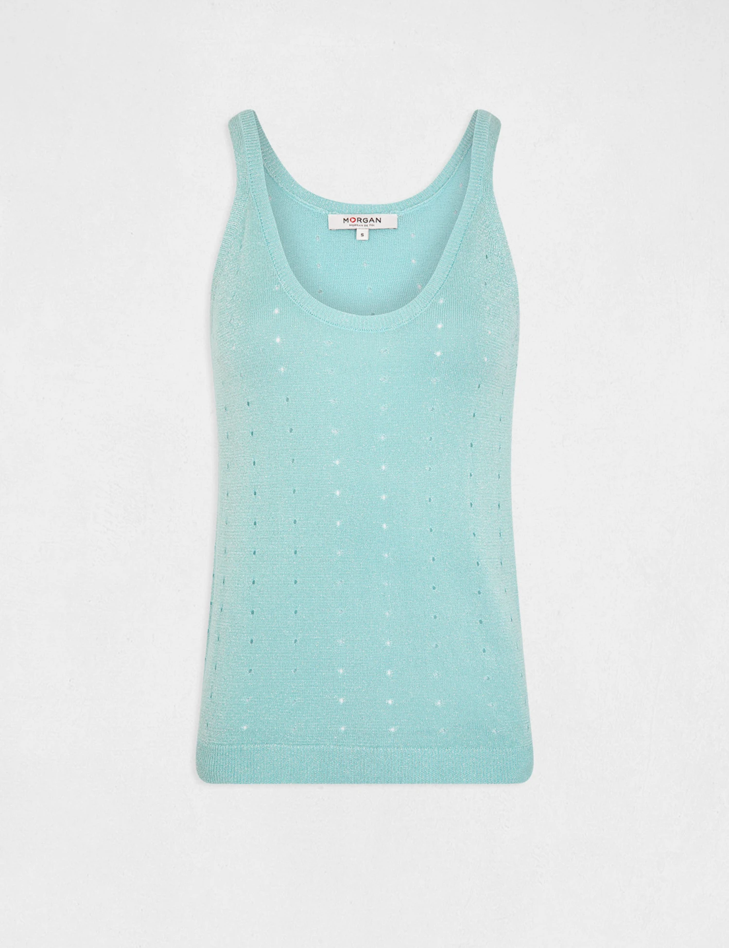 Débardeur Pull Avec Bretelles Bleu Clair Femme – Image 4