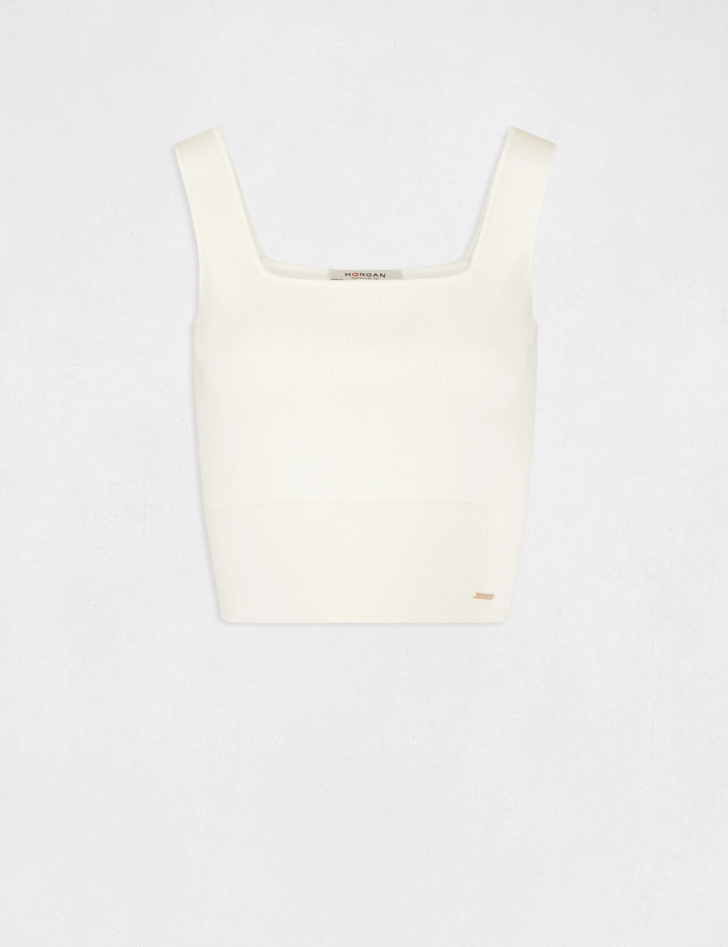 Débardeur Pull Bretelles Larges Ecru Femme – Image 4