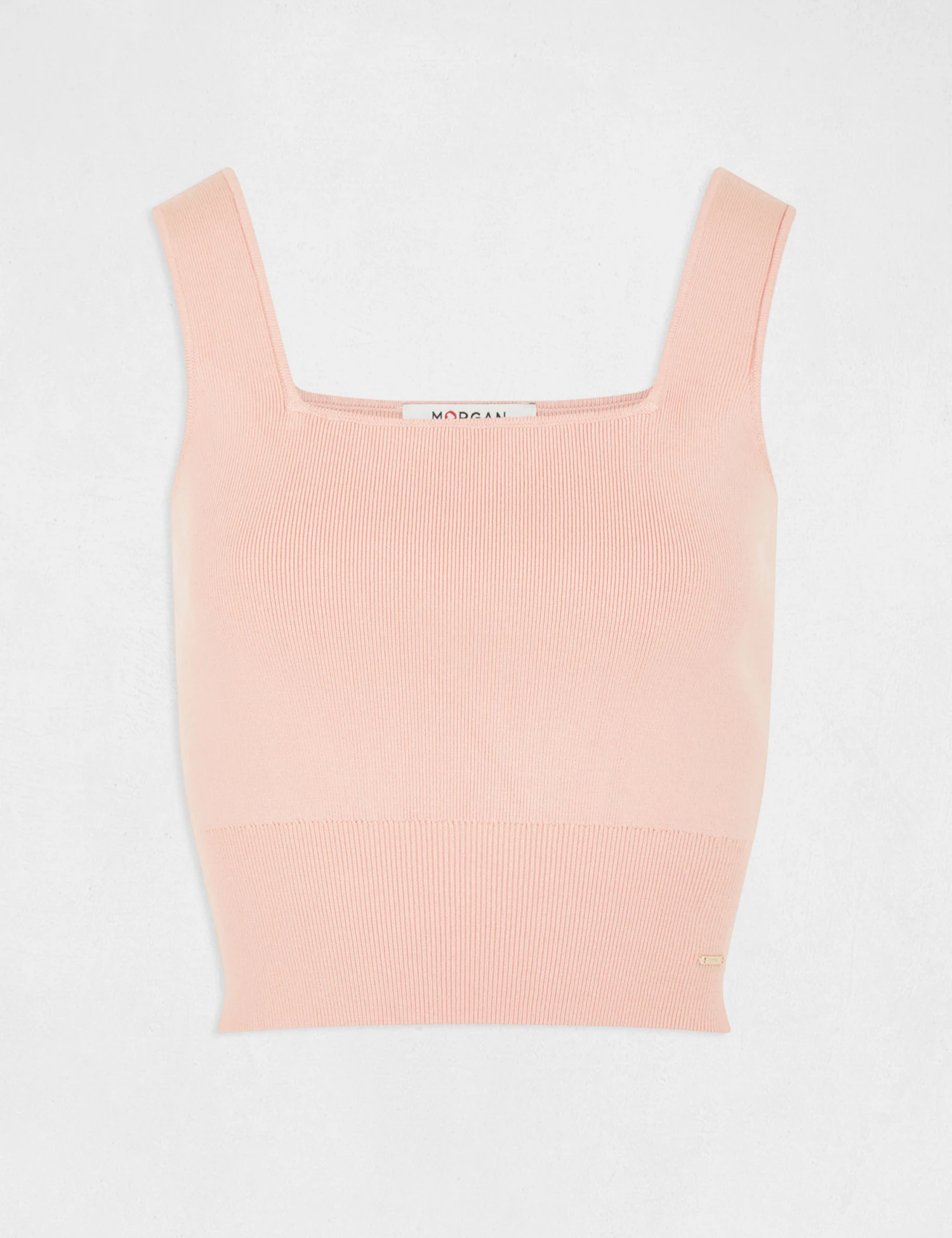 Débardeur Pull Bretelles Larges Rose Moyen Femme – Image 4