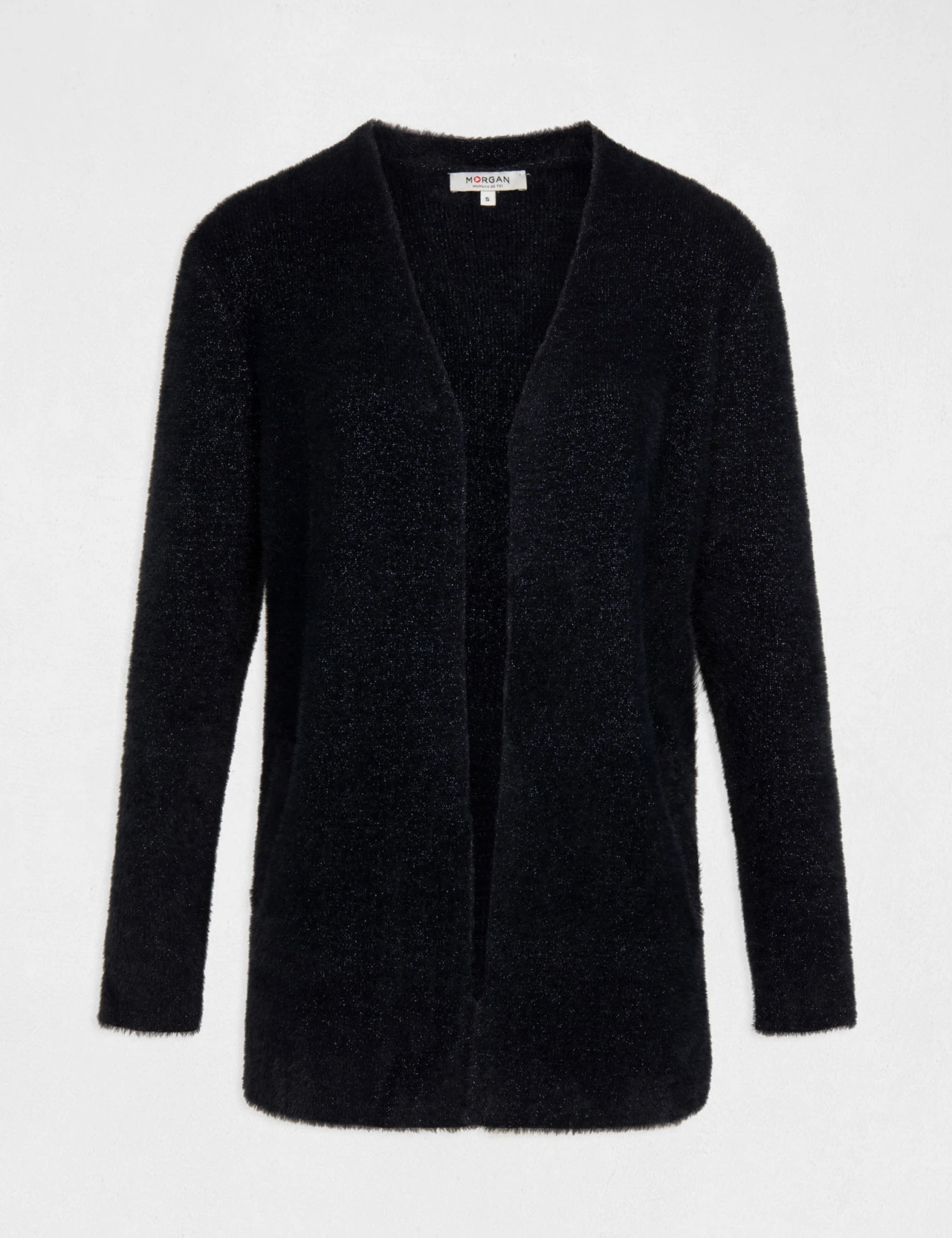 Gilet Droit Détails Fils Métallisés Marine Femme – Image 4