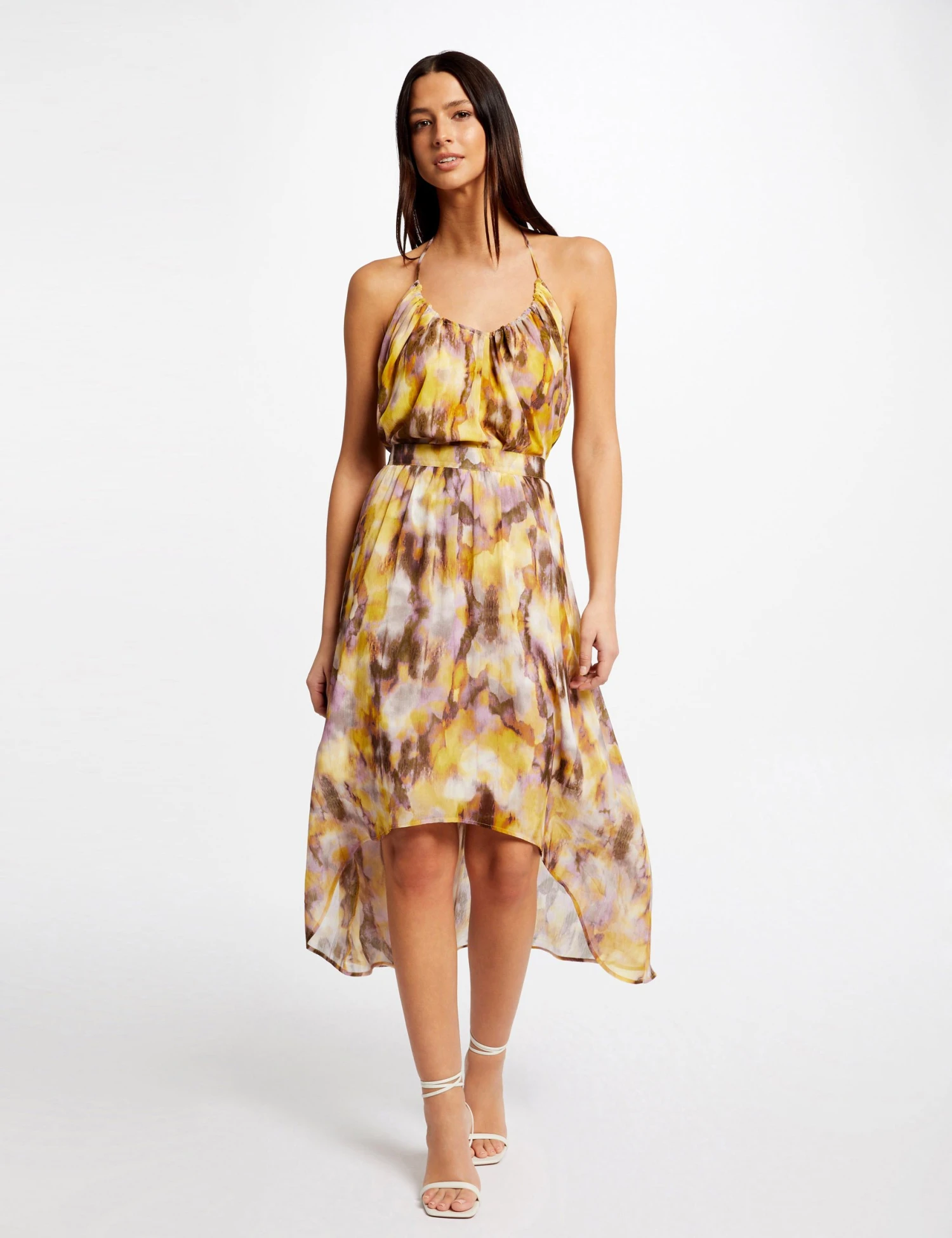 Jupe évasée Asymétrique Imprimé Abstrait Multico Femme