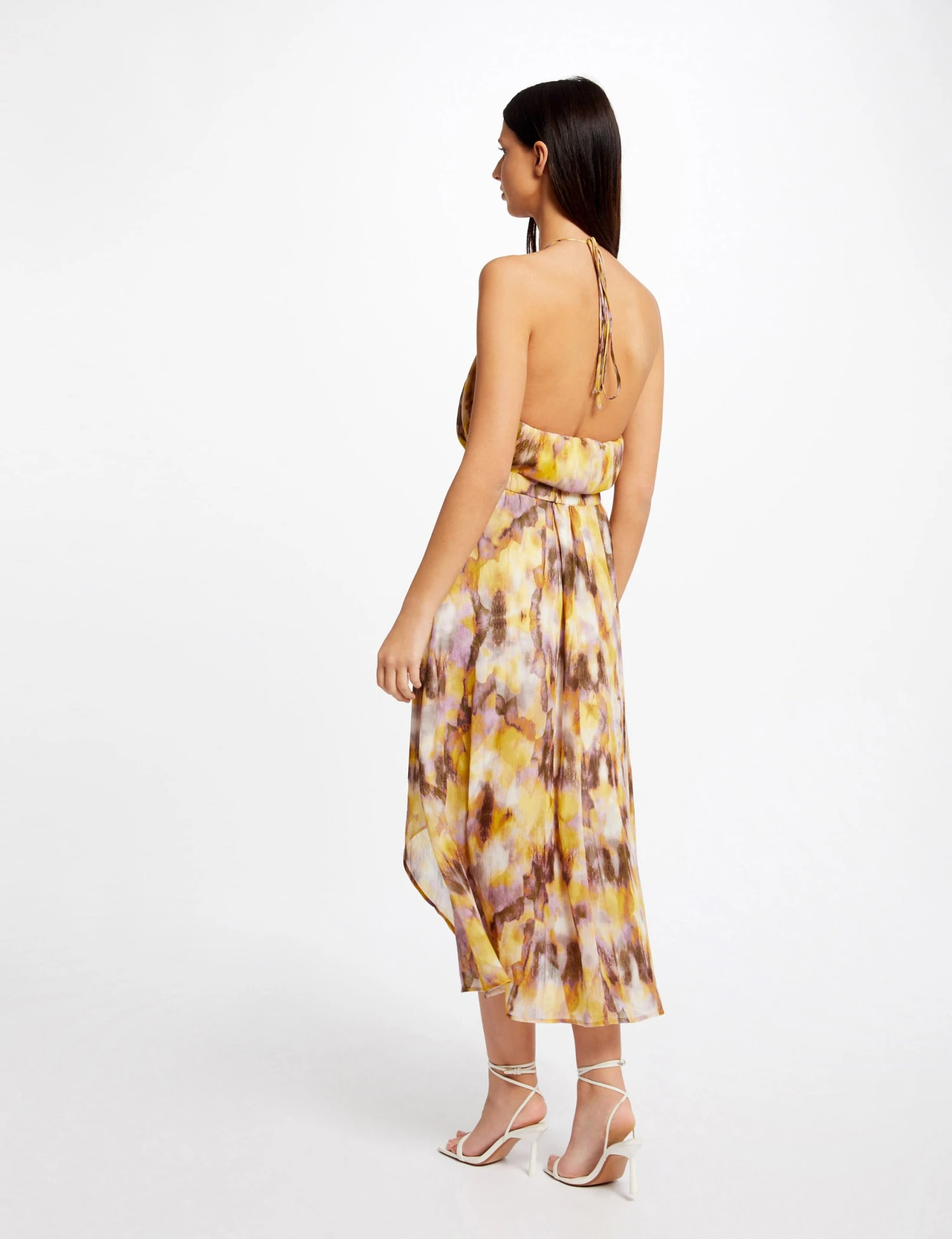 Jupe évasée Asymétrique Imprimé Abstrait Multico Femme – Image 2