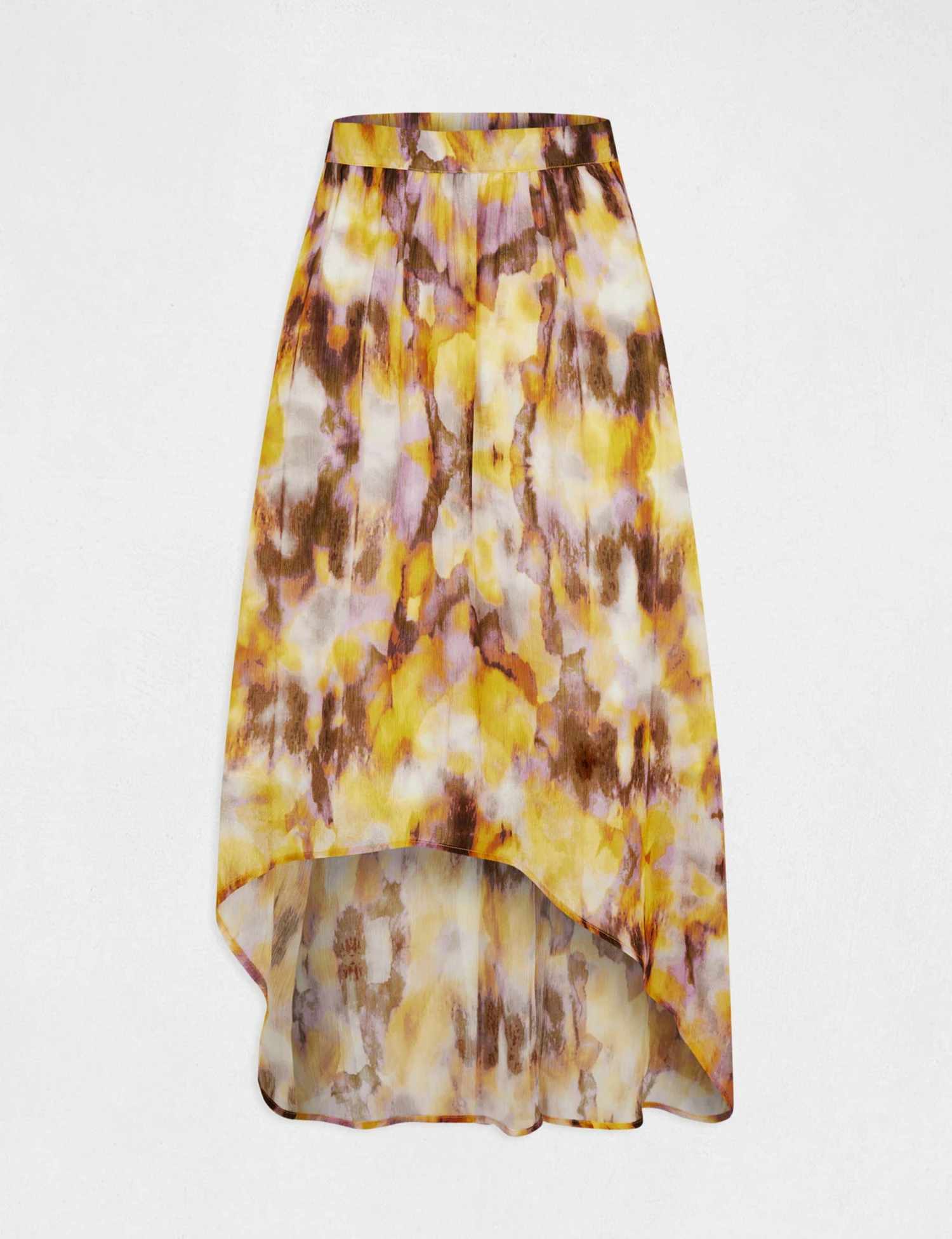Jupe évasée Asymétrique Imprimé Abstrait Multico Femme – Image 4