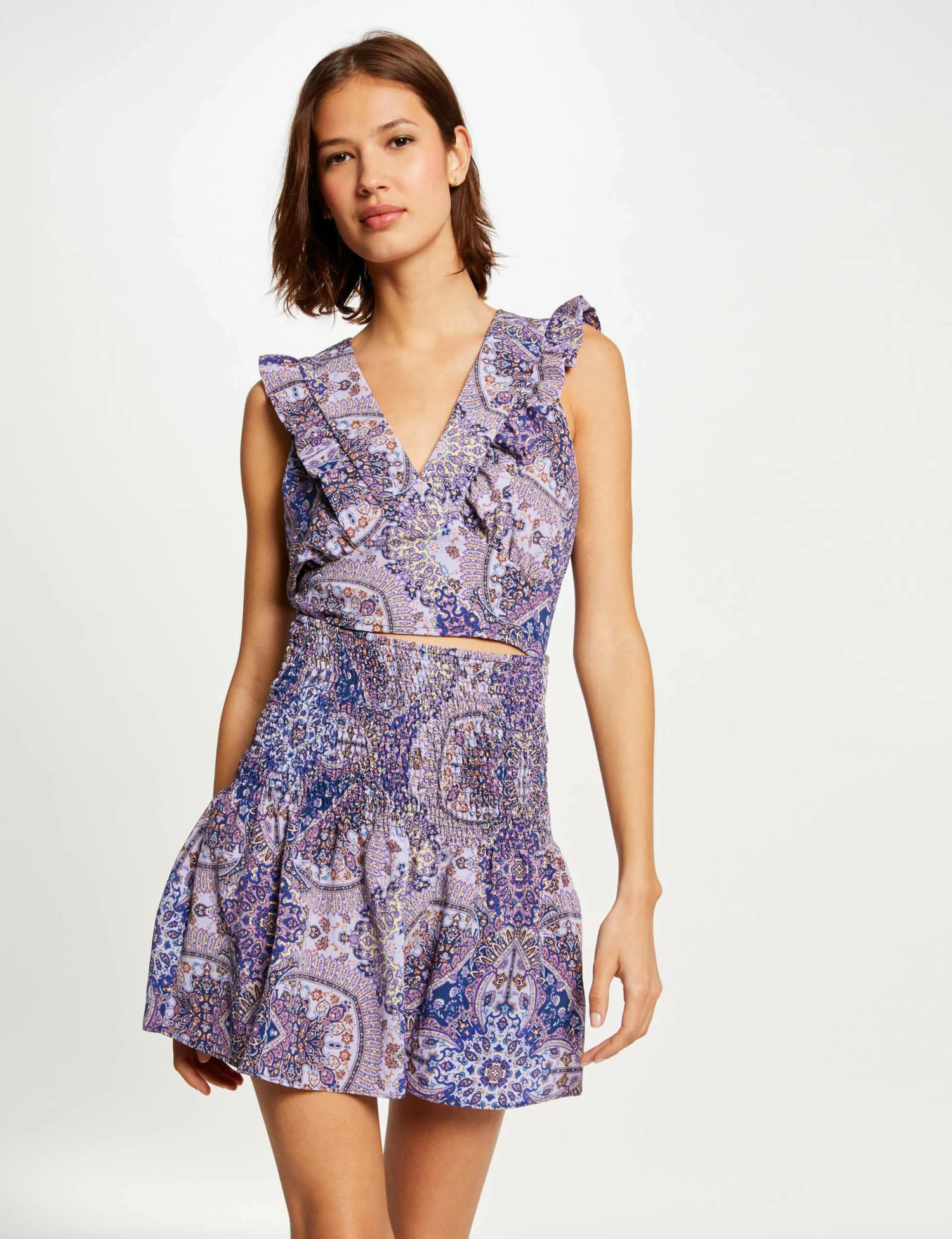 Jupe évasée Imprimé Cachemire Multico Femme – Image 3