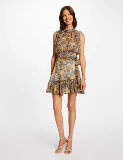 Jupe évasée Imprimé Végétal Multico Femme