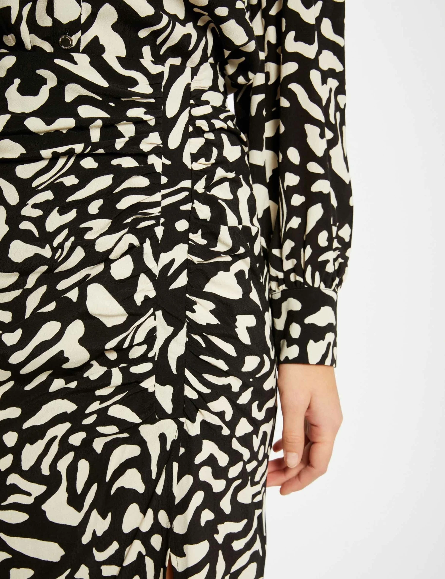 Jupe Midi Droite Imprimé Abstrait Multico Femme – Image 5