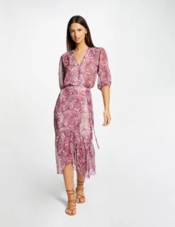 Jupe Midi Droite Imprimé Cachemire Multico Femme