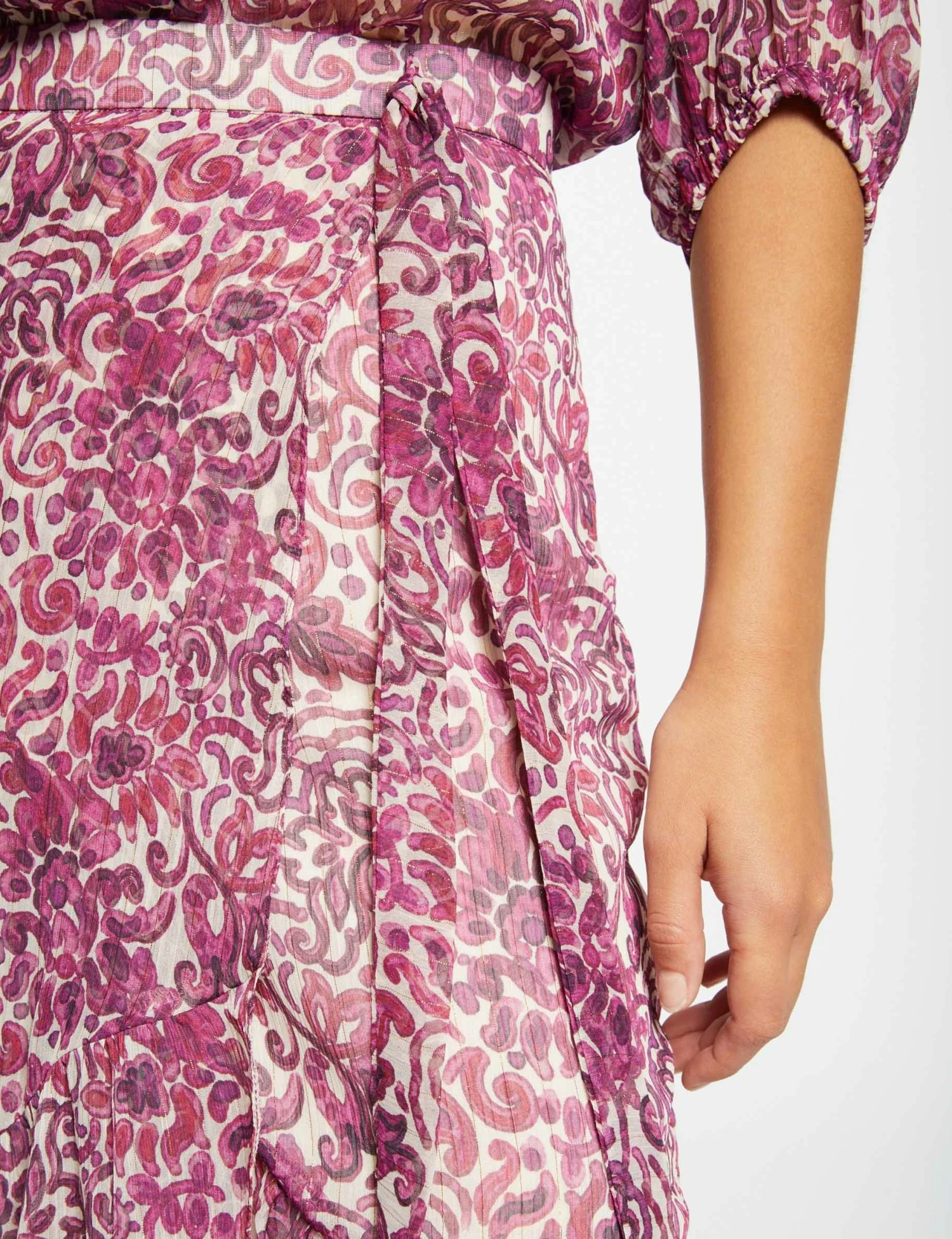 Jupe Midi Droite Imprimé Cachemire Multico Femme – Image 5