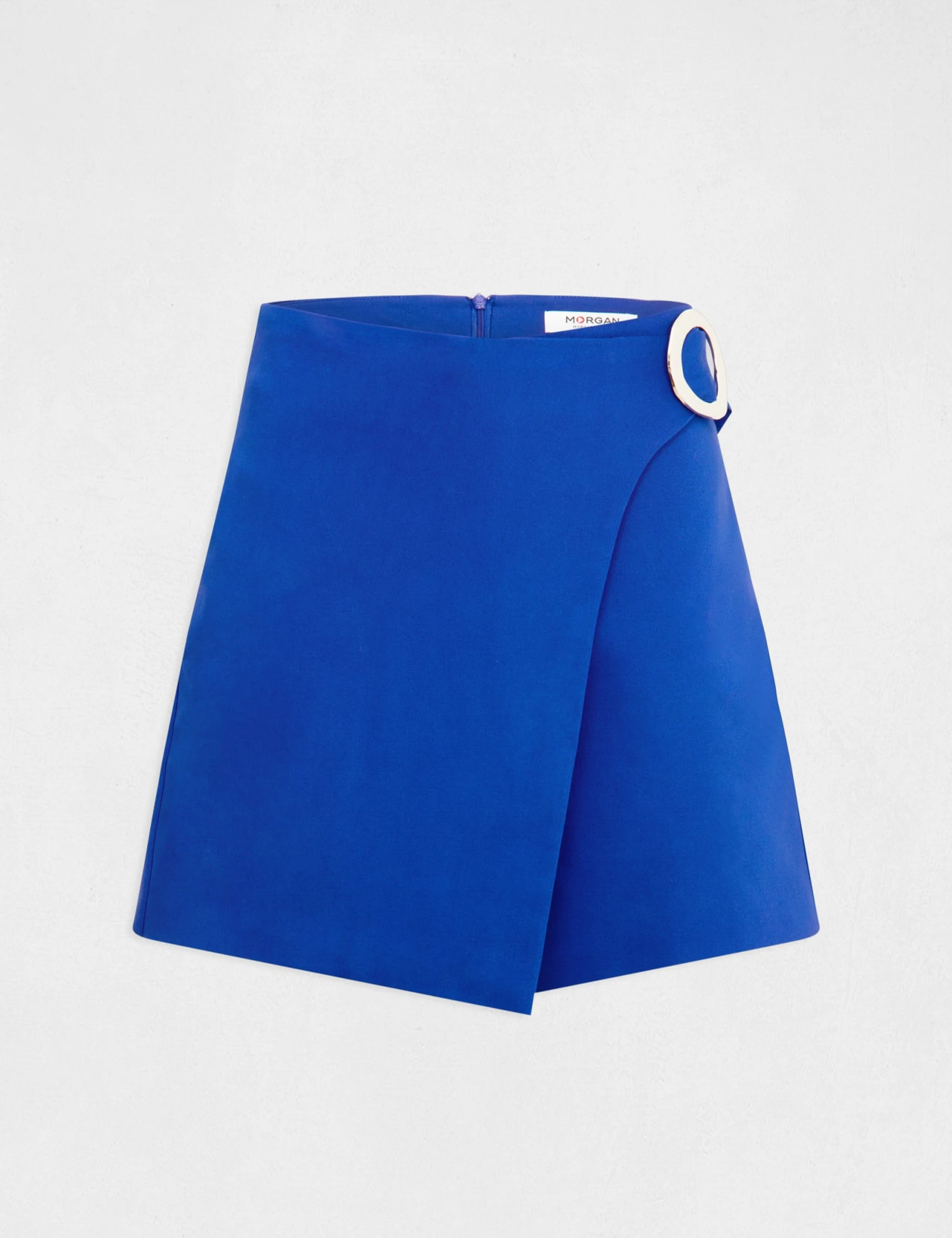 Jupe-short Droite Avec Boucle Bleu Electrique Femme – Image 4