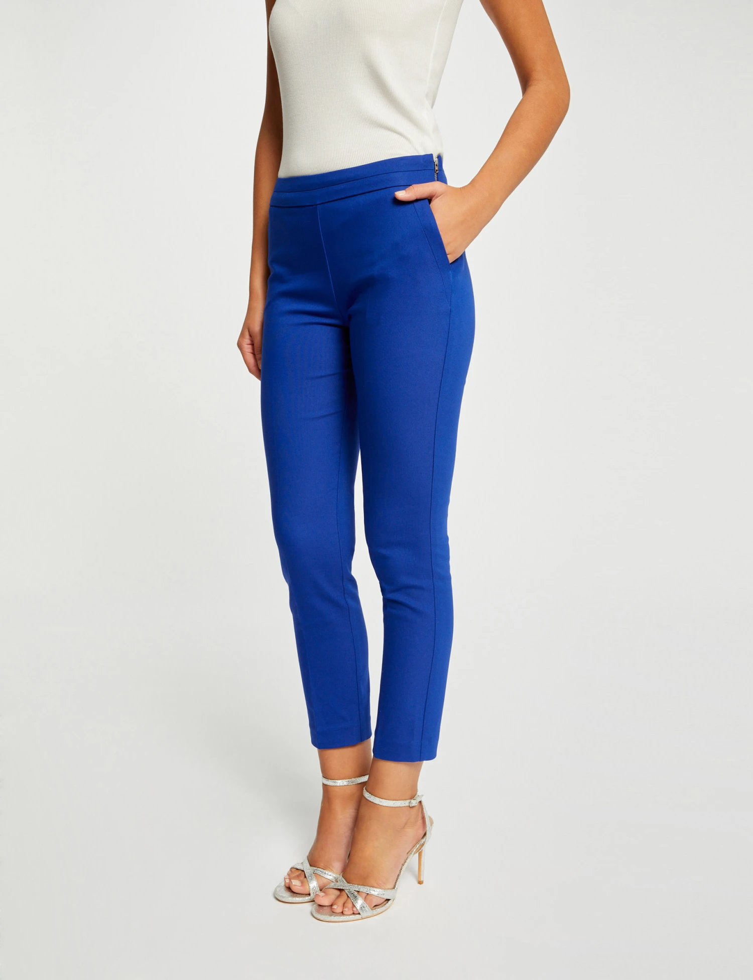 Pantalon Cigarette 7/8ème Bleu Electrique Femme – Image 3