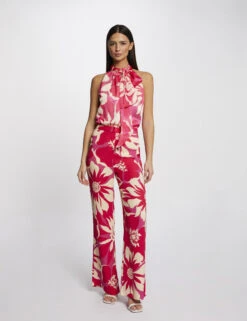 Pantalon Large Fluide Imprimé Floral Multico Femme