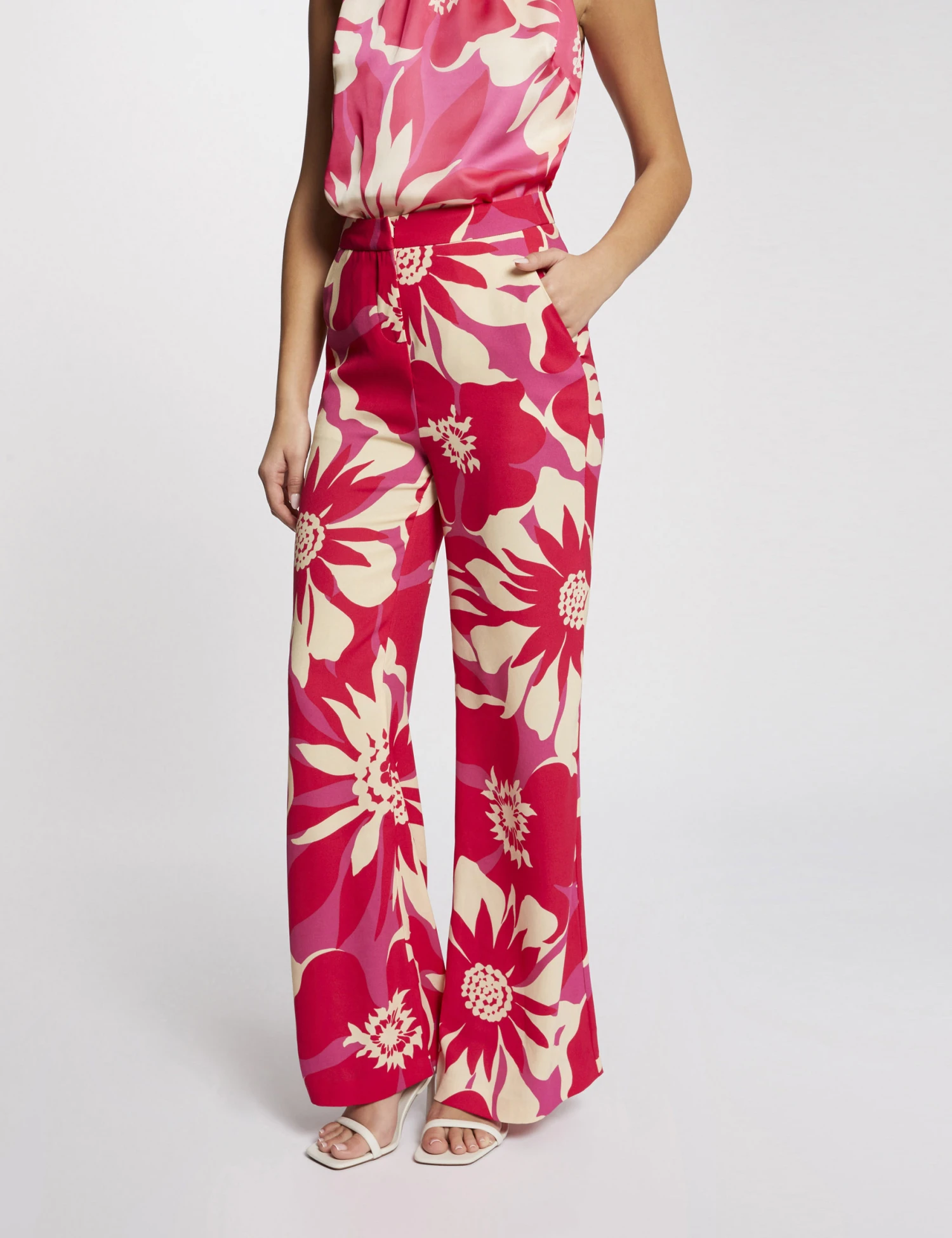 Pantalon Large Fluide Imprimé Floral Multico Femme – Image 3