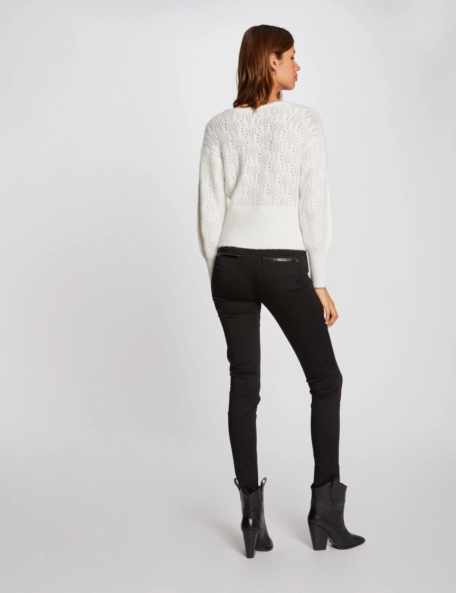 Pantalon Slim Taille Standard Noir Femme – Image 2