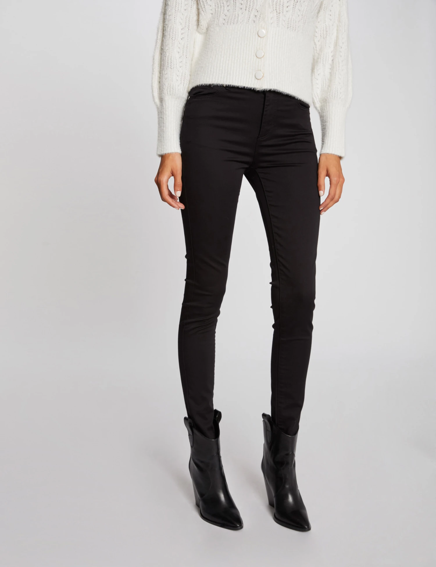 Pantalon Slim Taille Standard Noir Femme – Image 3