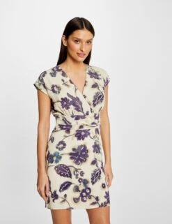 Robe Ajustée Imprimé Floral Multico Femme