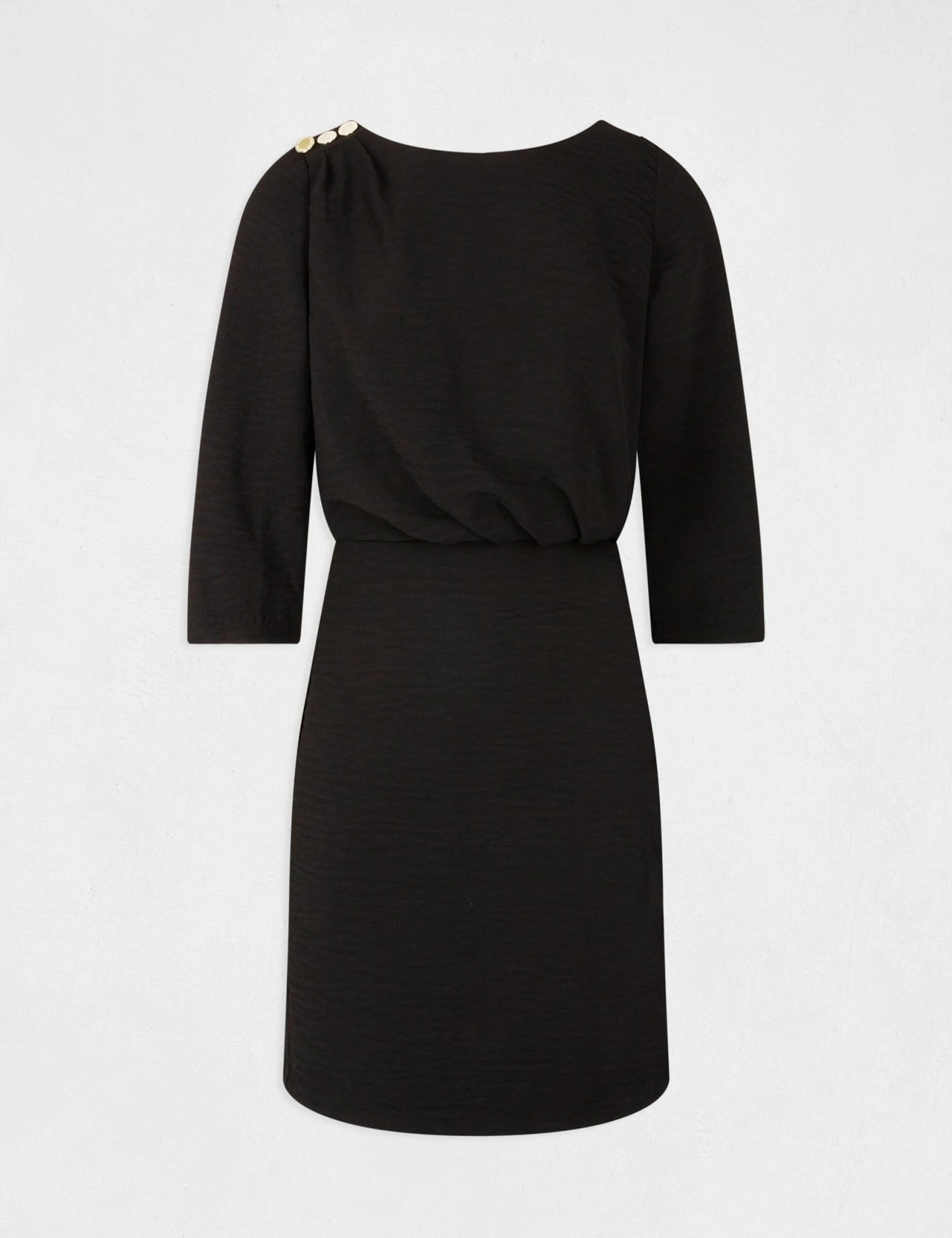 Robe Cintrée Dos Ouvert Noir Femme – Image 5