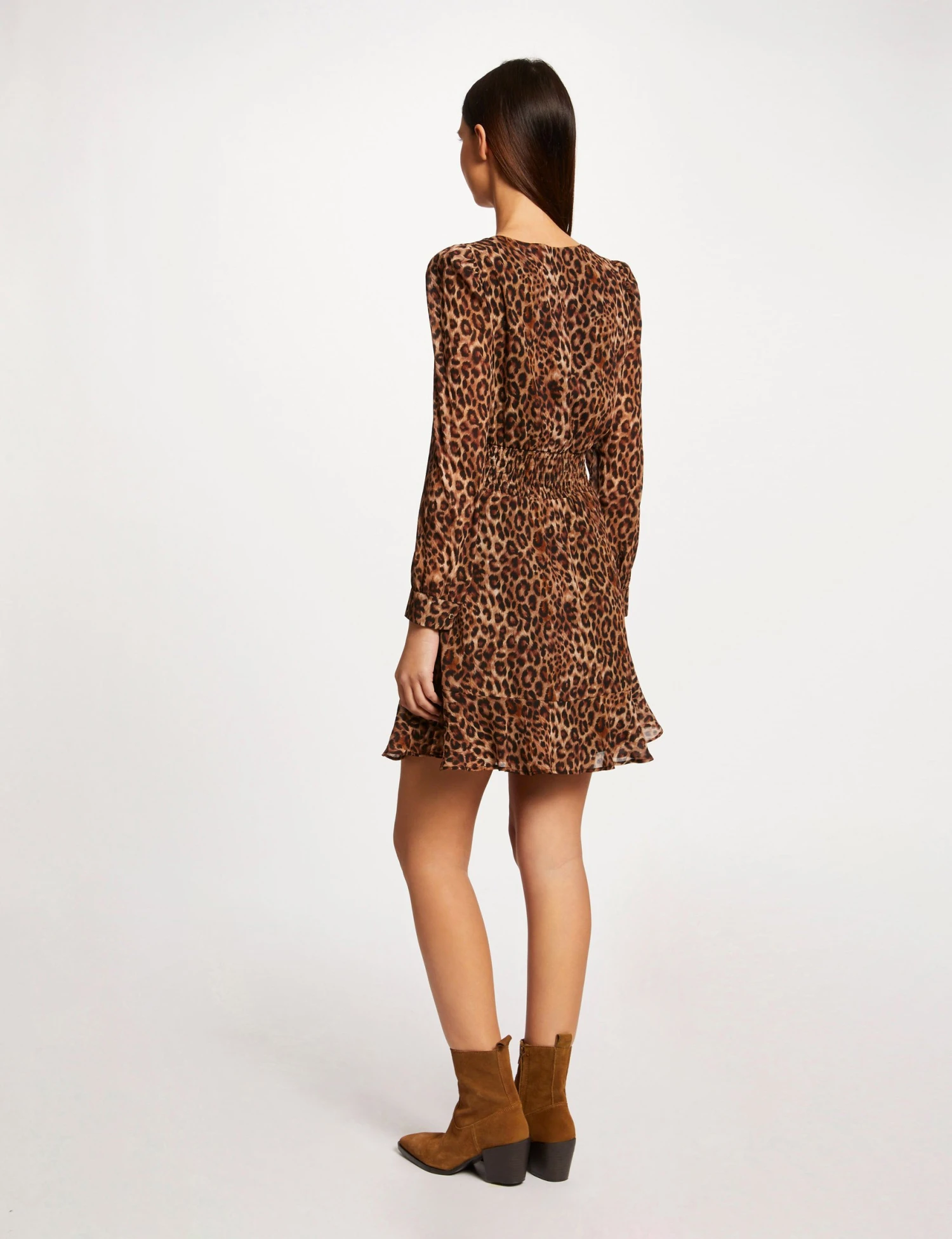 Robe Cintrée Imprimé Léopard Multico Femme – Image 2