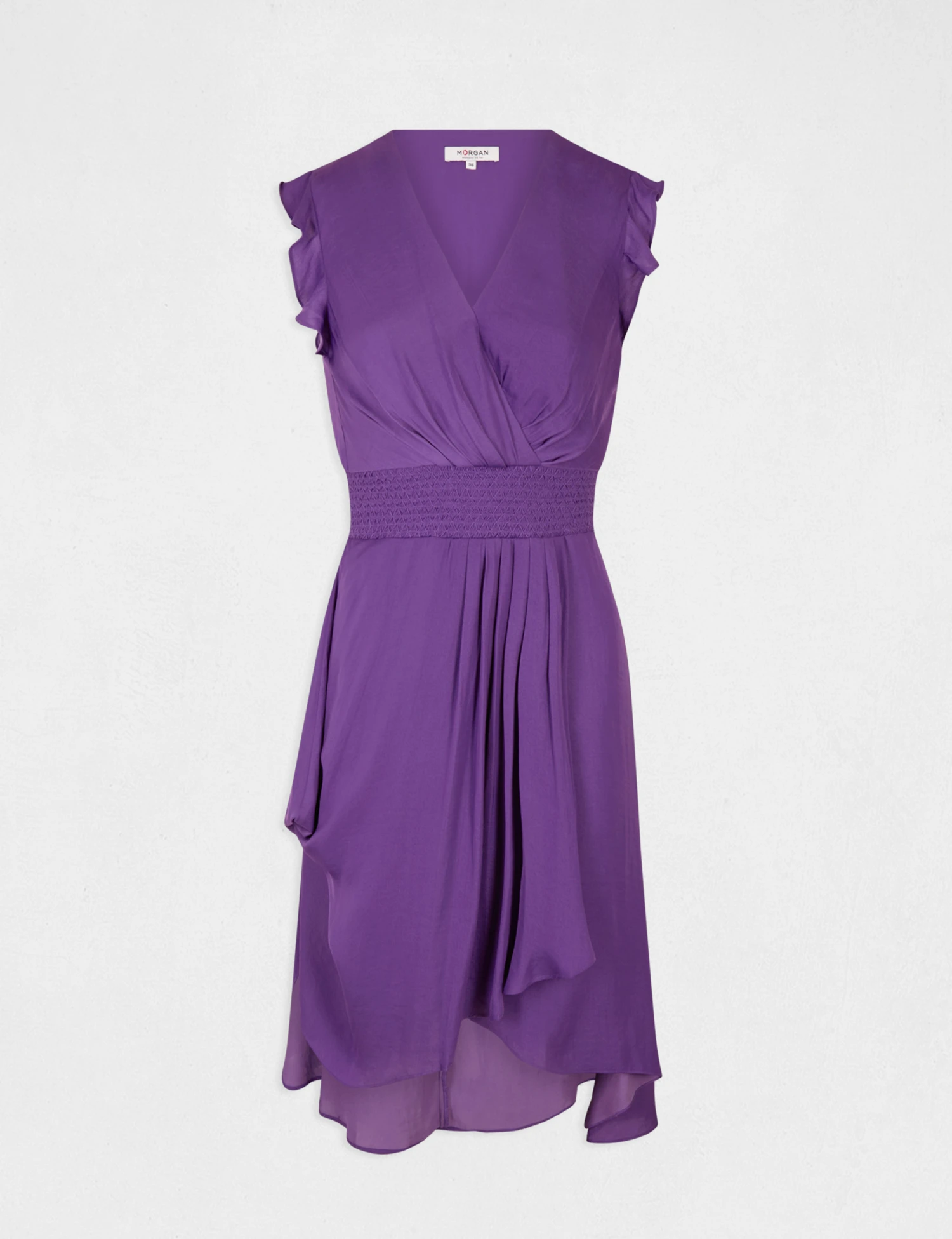 Robe Droite Fluide Sans Manches Violet Fonce Femme – Image 4