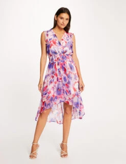 Robe Droite Sans Manches Imprimé Floral Multico Femme