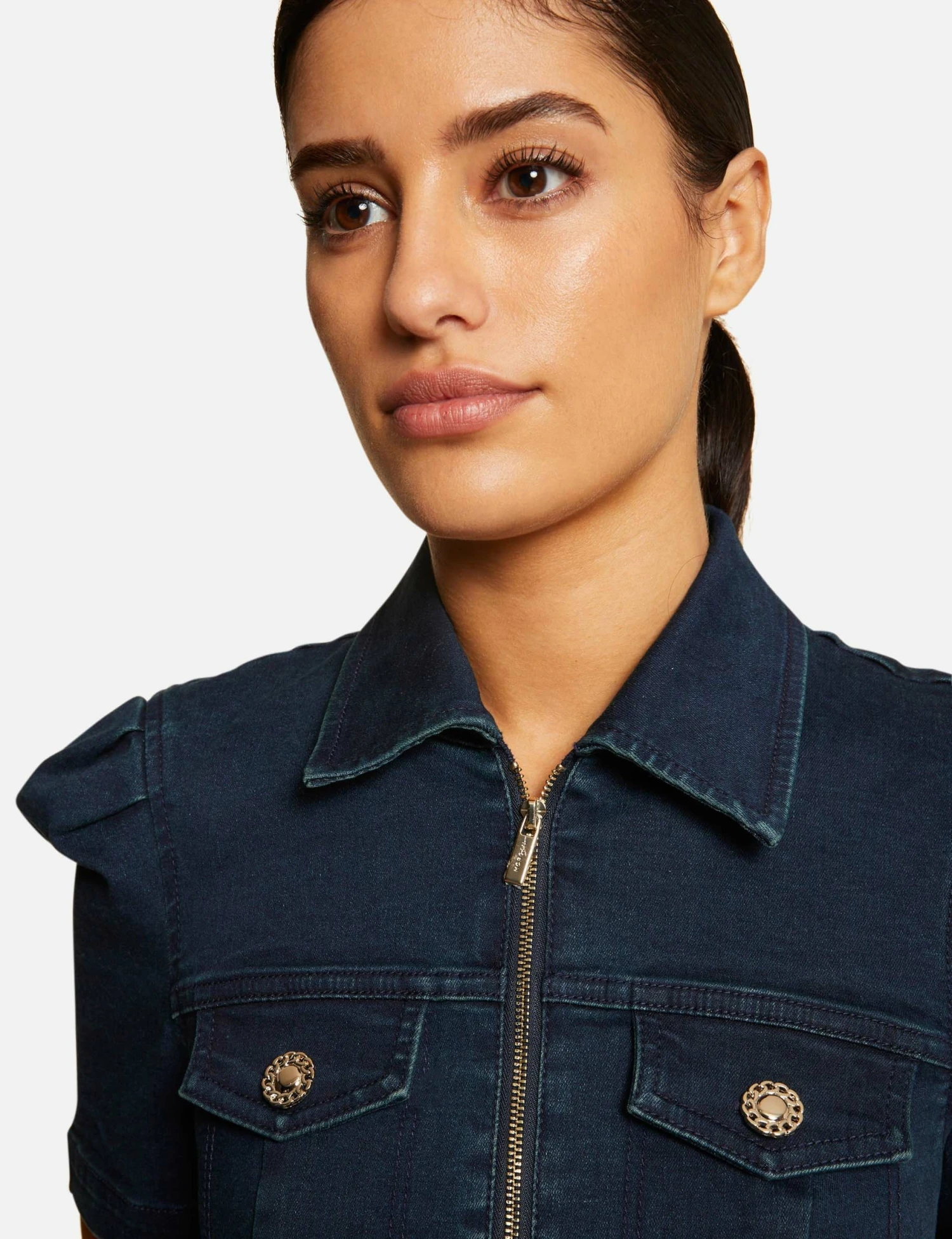 Robe Droite Zippée Ceinturée En Jean Jean Brut Femme – Image 3