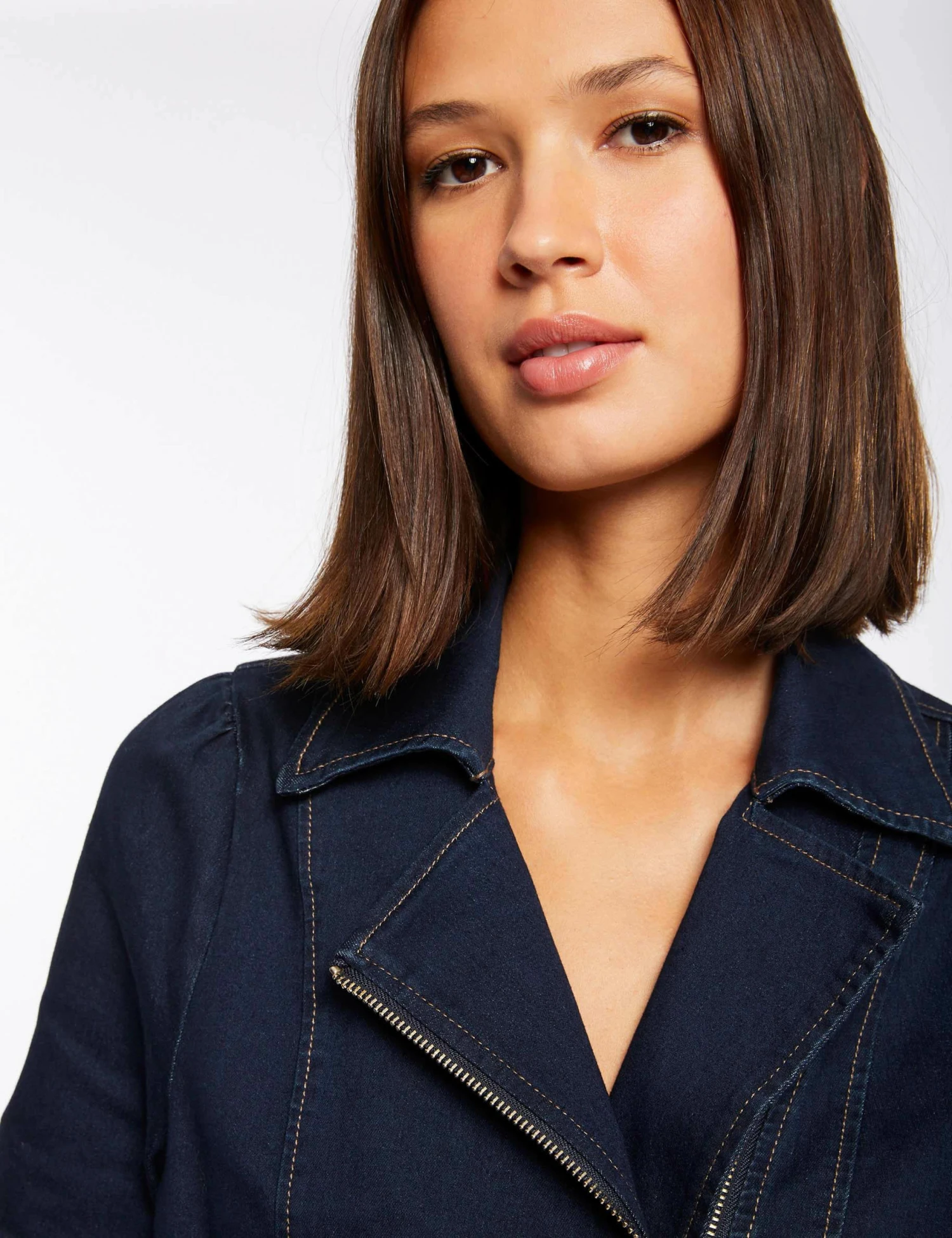 Robe Droite Zippée En Jean Jean Brut Femme – Image 6