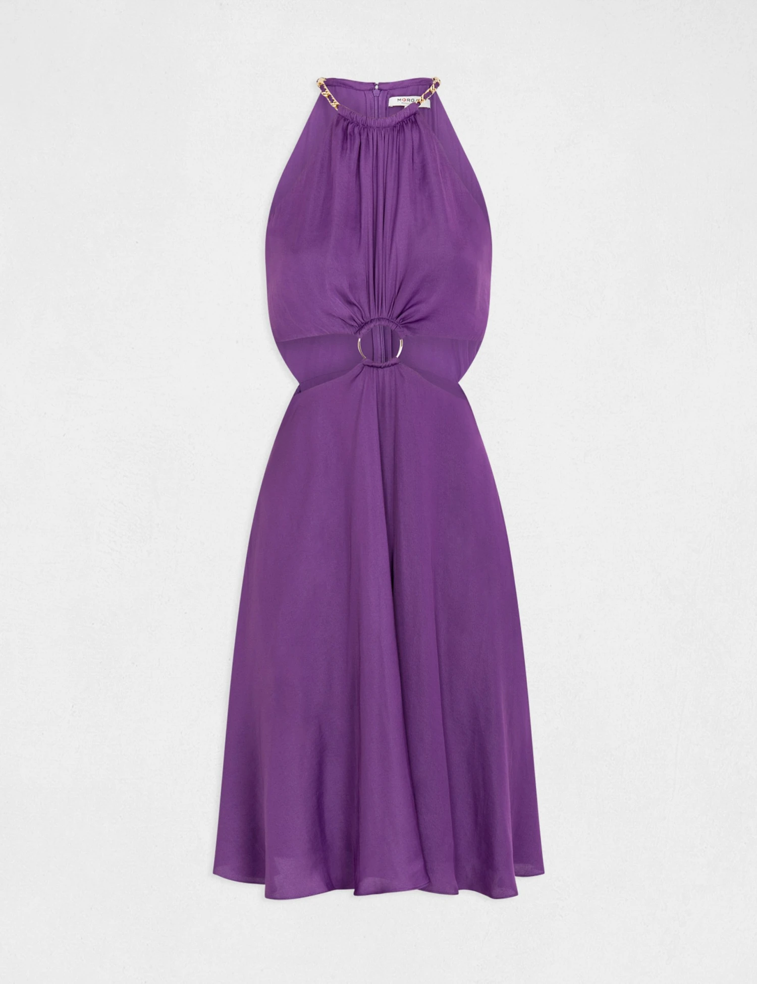 Robe évasée Avec Anneau Et Ouvertures Violet Fonce Femme – Image 5