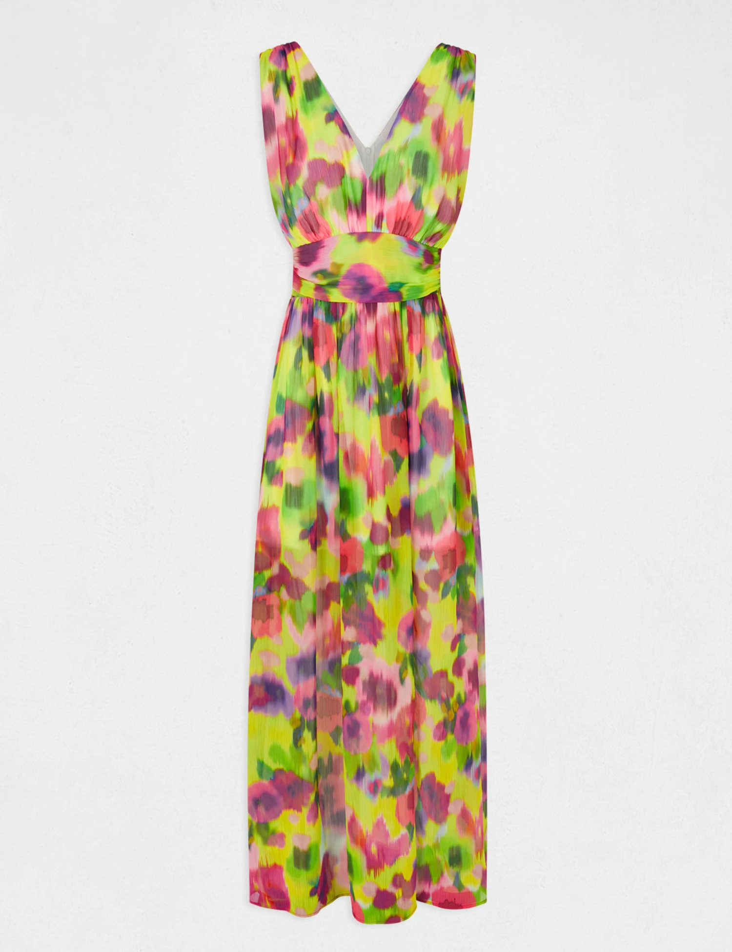 Robe Longue Cintrée Imprimé Abstrait Multico Femme – Image 5