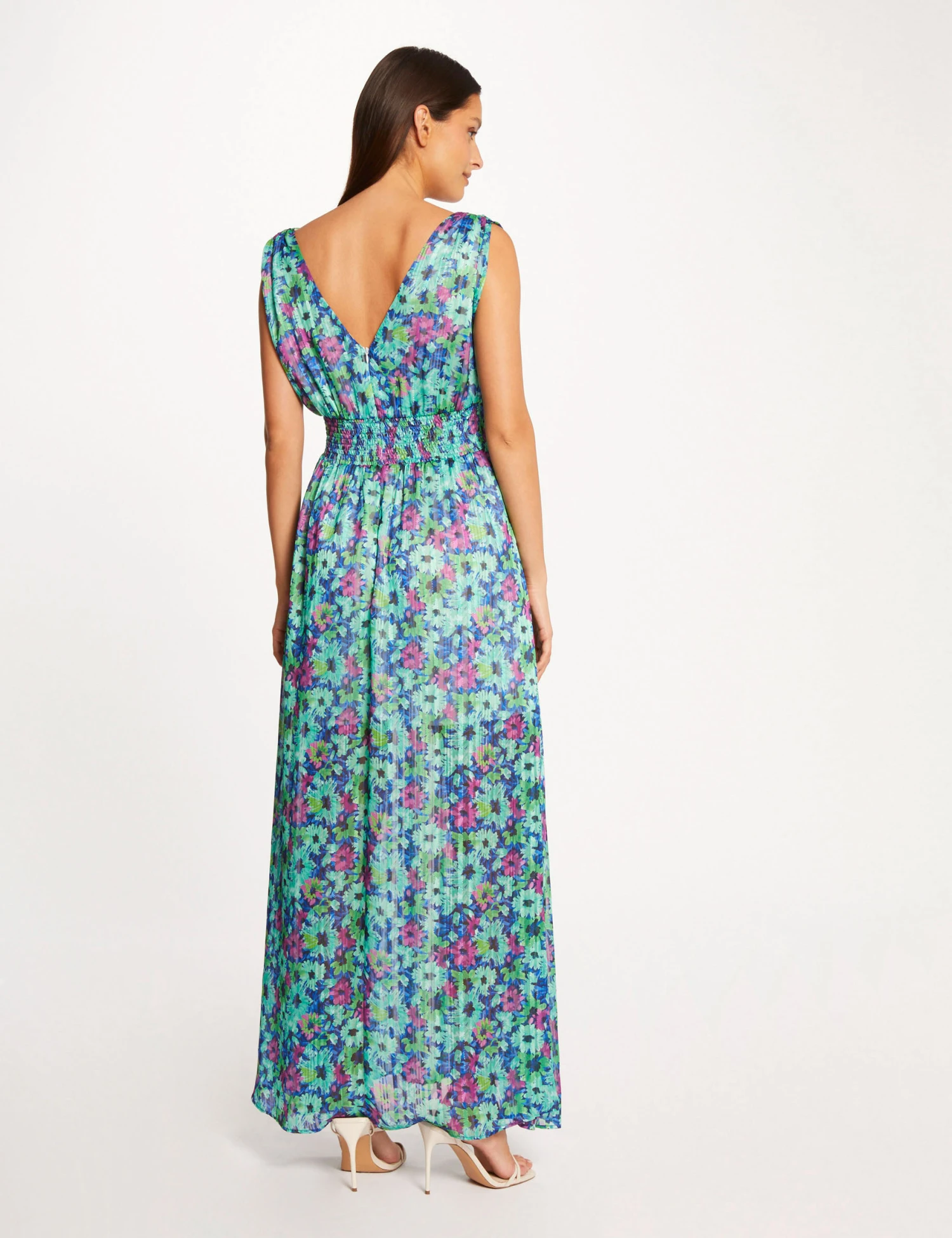 Robe Longue Droite Imprimé Floral Multico Femme – Image 2