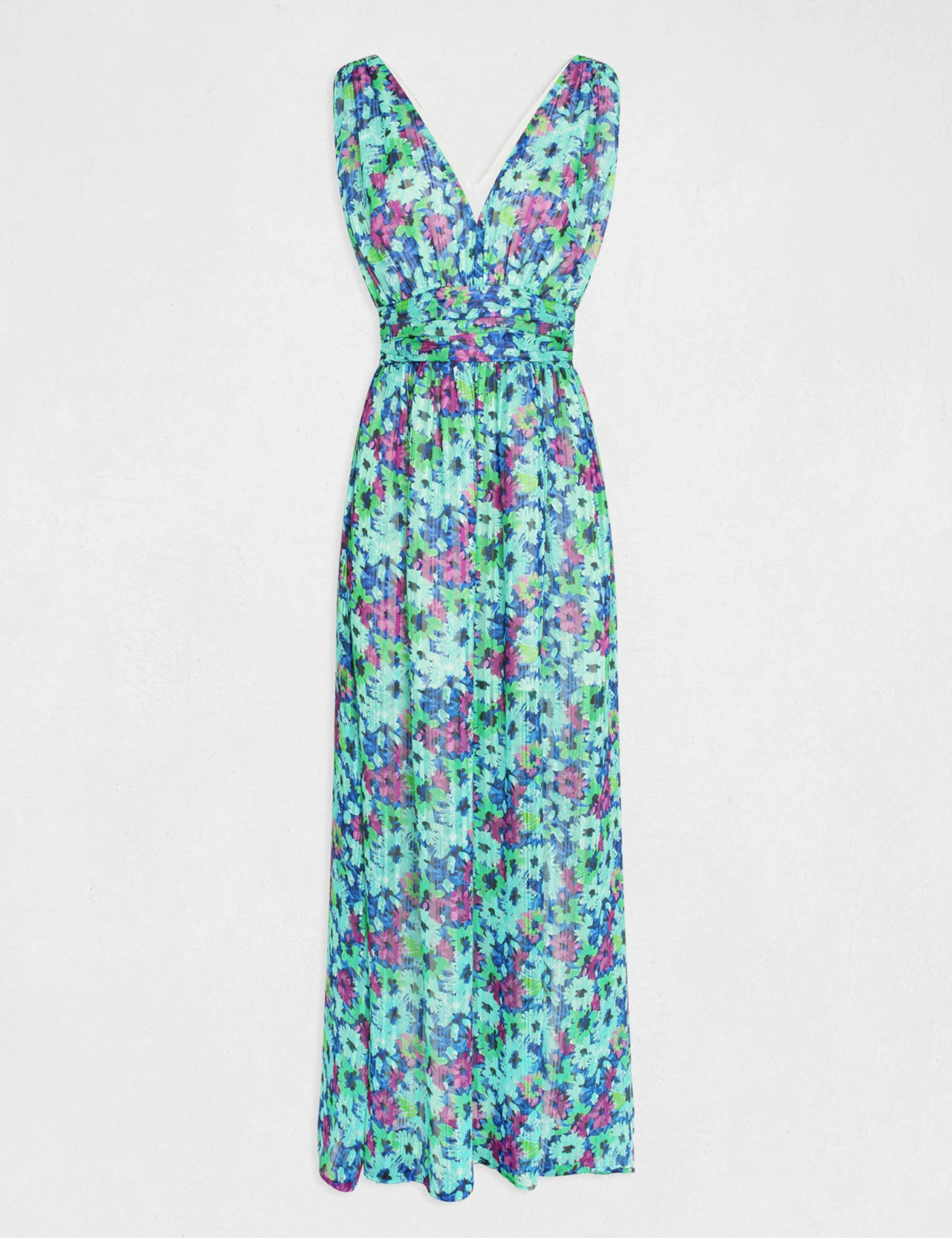 Robe Longue Droite Imprimé Floral Multico Femme – Image 5