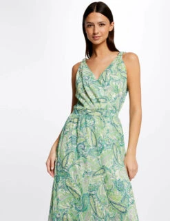 Robe Longue évasée Imprimé Cachemire Multico Femme