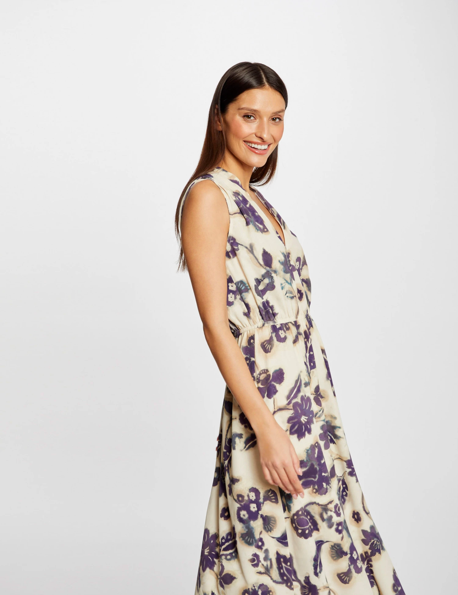 Robe Longue évasée Imprimé Floral Multico Femme – Image 4