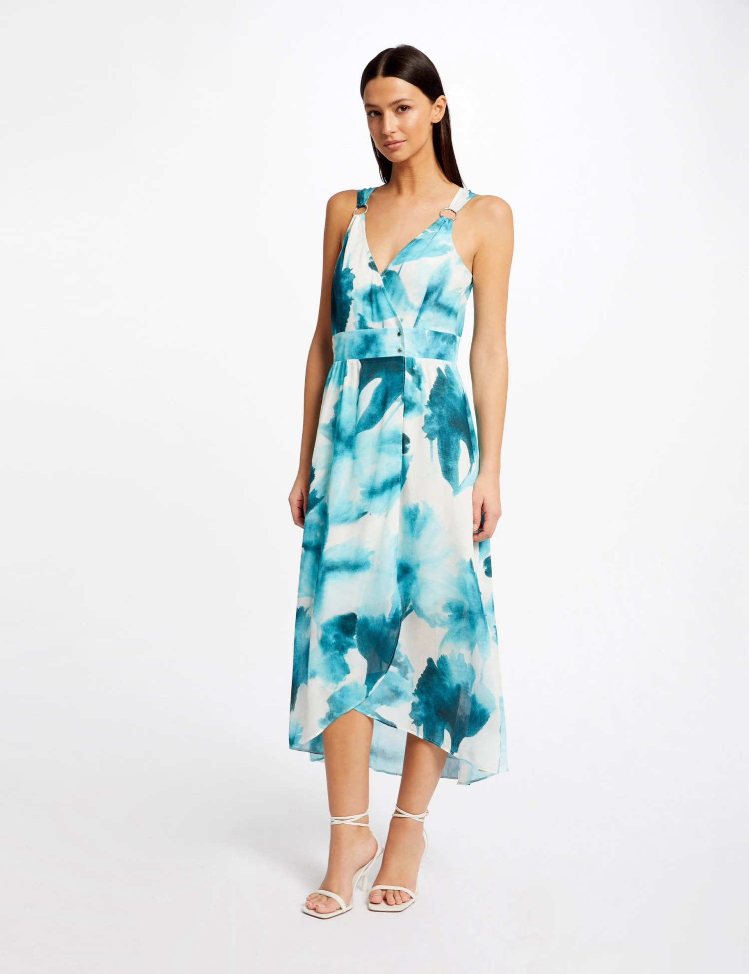 Robe Longue Portefeuille Imprimée Multico Femme – Image 4