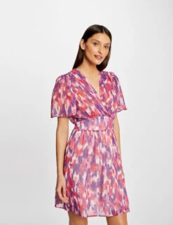 Robe Patineuse Imprimé Abstrait Multico Femme