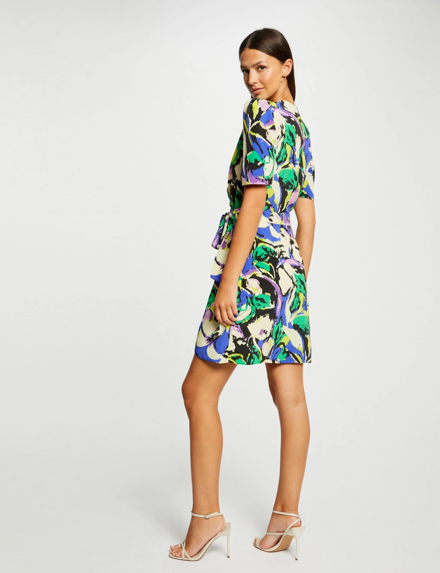 Robe Portefeuille Imprimé Abstrait Multico Femme – Image 2