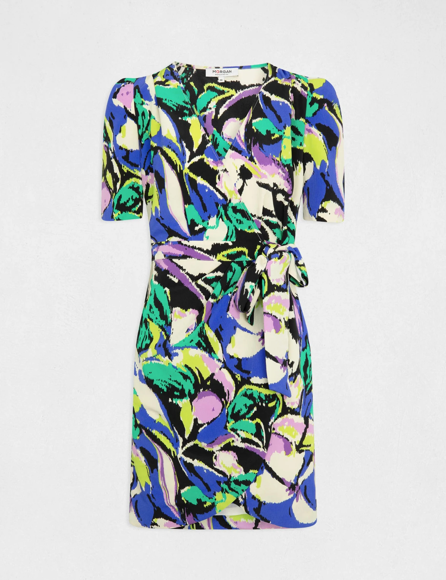 Robe Portefeuille Imprimé Abstrait Multico Femme – Image 5