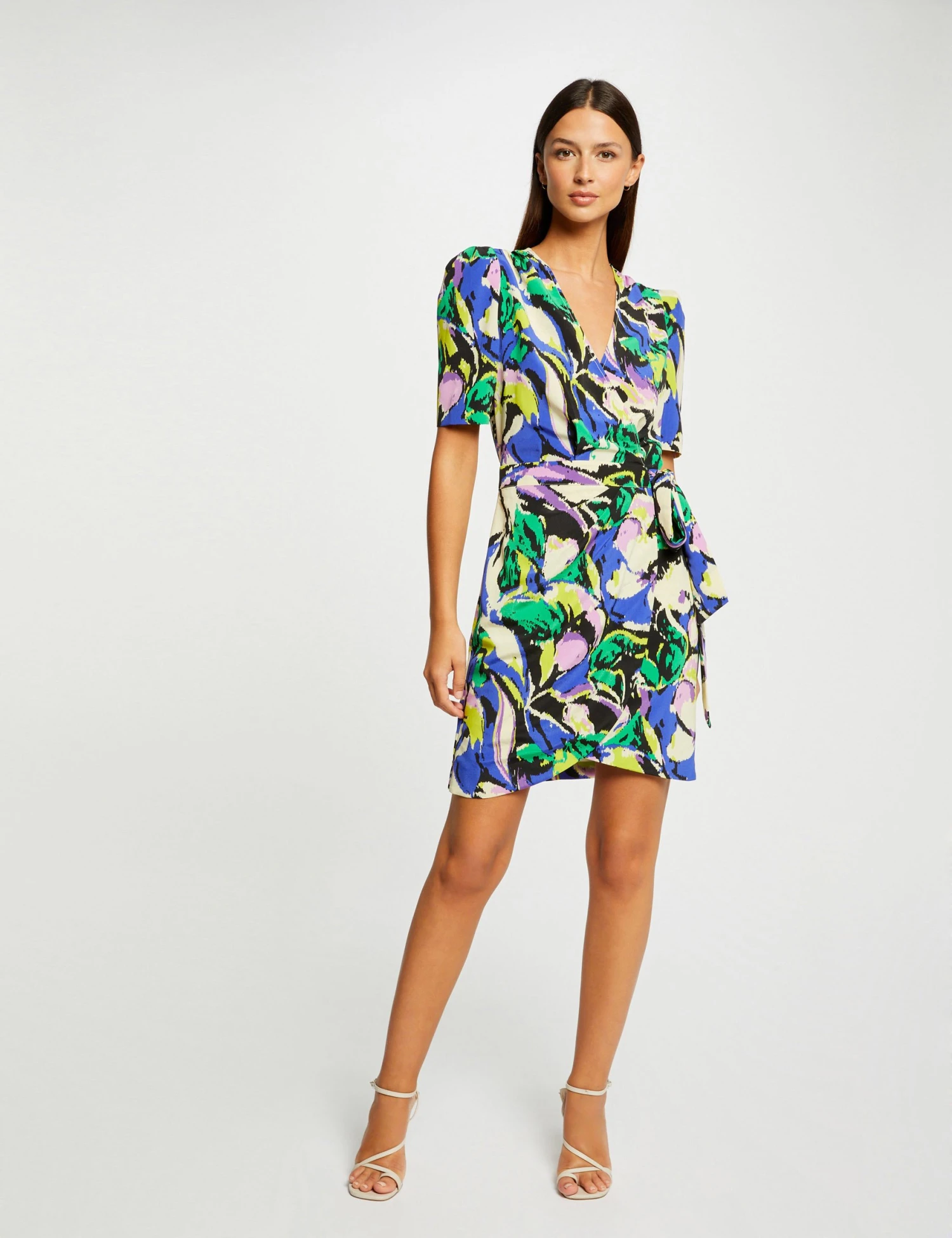 Robe Portefeuille Imprimé Abstrait Multico Femme – Image 4