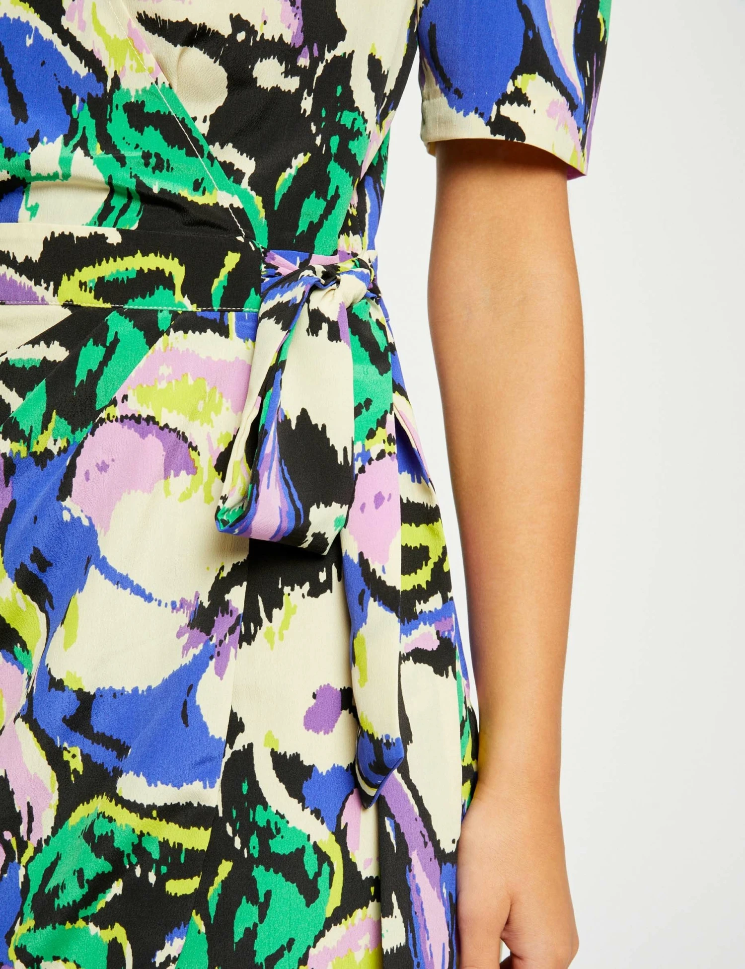 Robe Portefeuille Imprimé Abstrait Multico Femme – Image 3