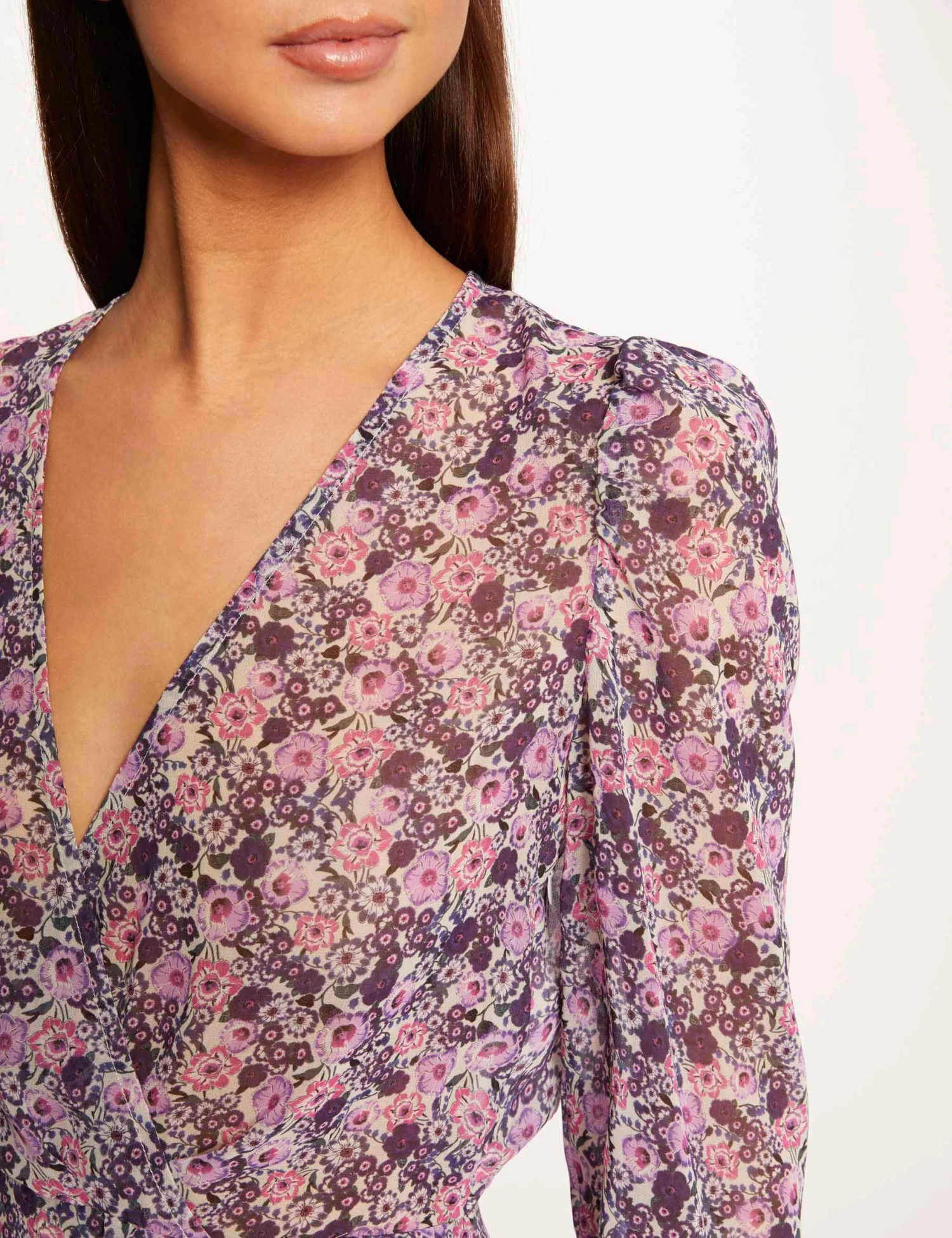 Robe Portefeuille Imprimé Floral Multico Femme – Image 3
