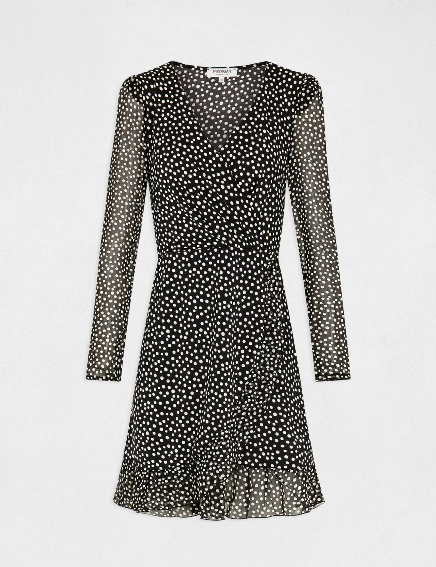 Robe Portefeuille Imprimé Pois Multico Femme – Image 5