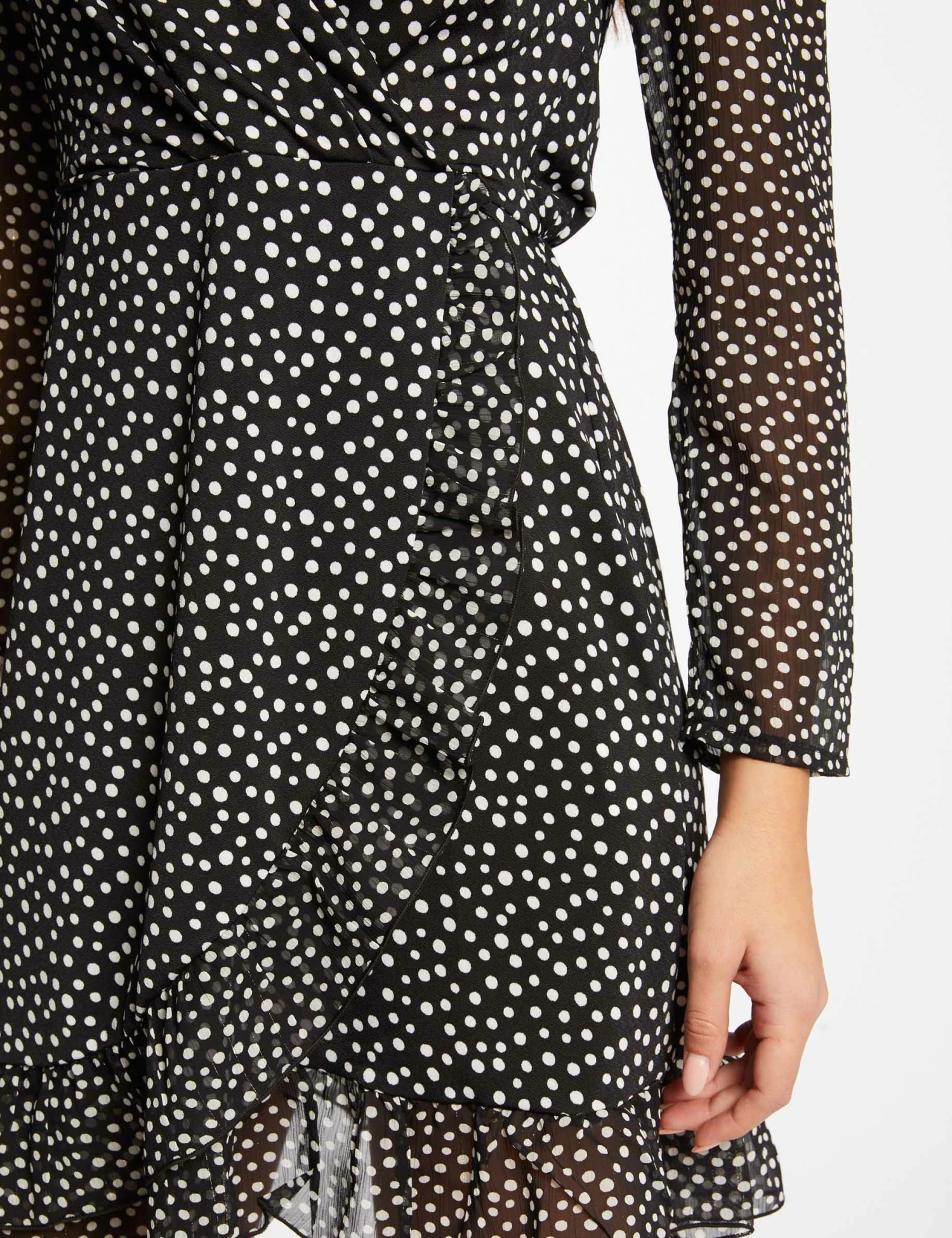 Robe Portefeuille Imprimé Pois Multico Femme – Image 3