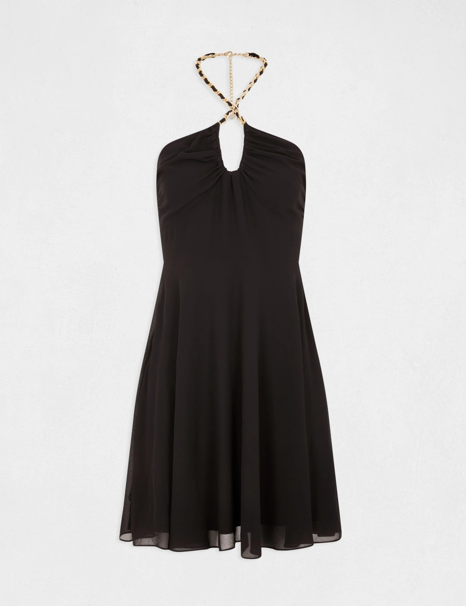 Robe Trapèze Avec Col Bustier Noir Femme – Image 5